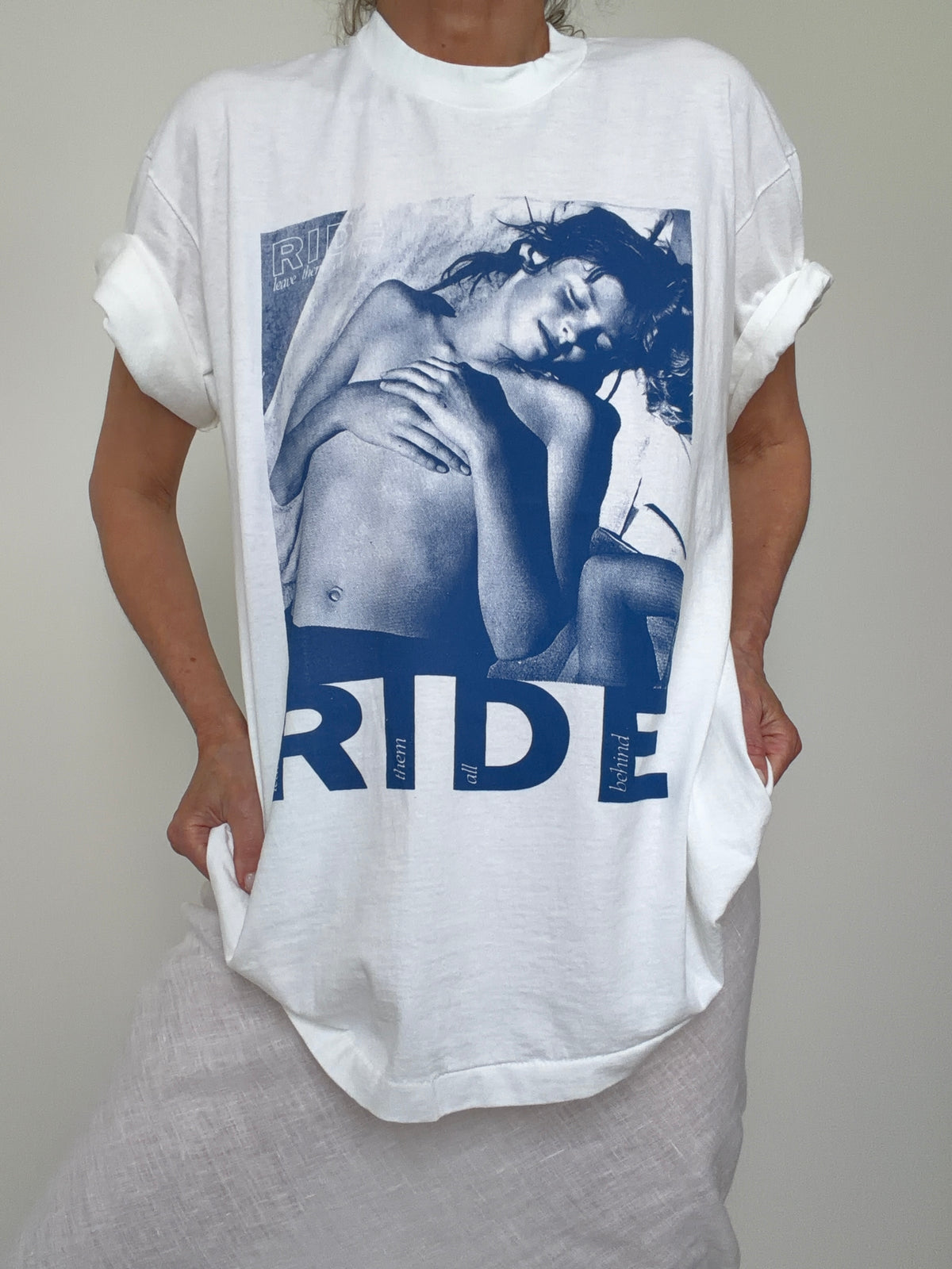 Vintage Style Ride Tee Blue | T-Shirts