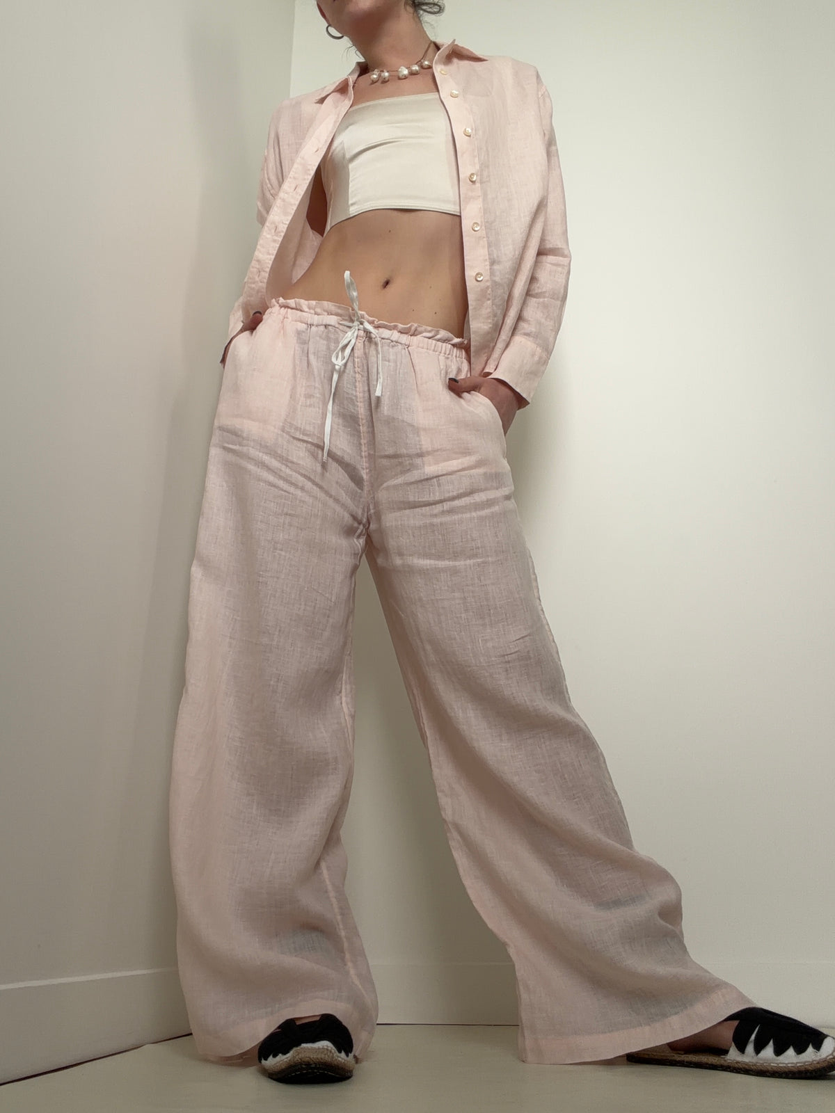 Linen Pant Rose Quartz