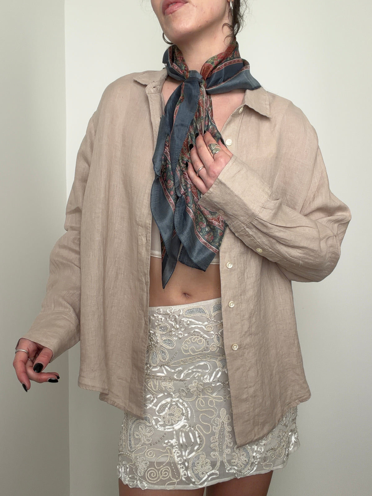 Linen Oversized Shirt Natural