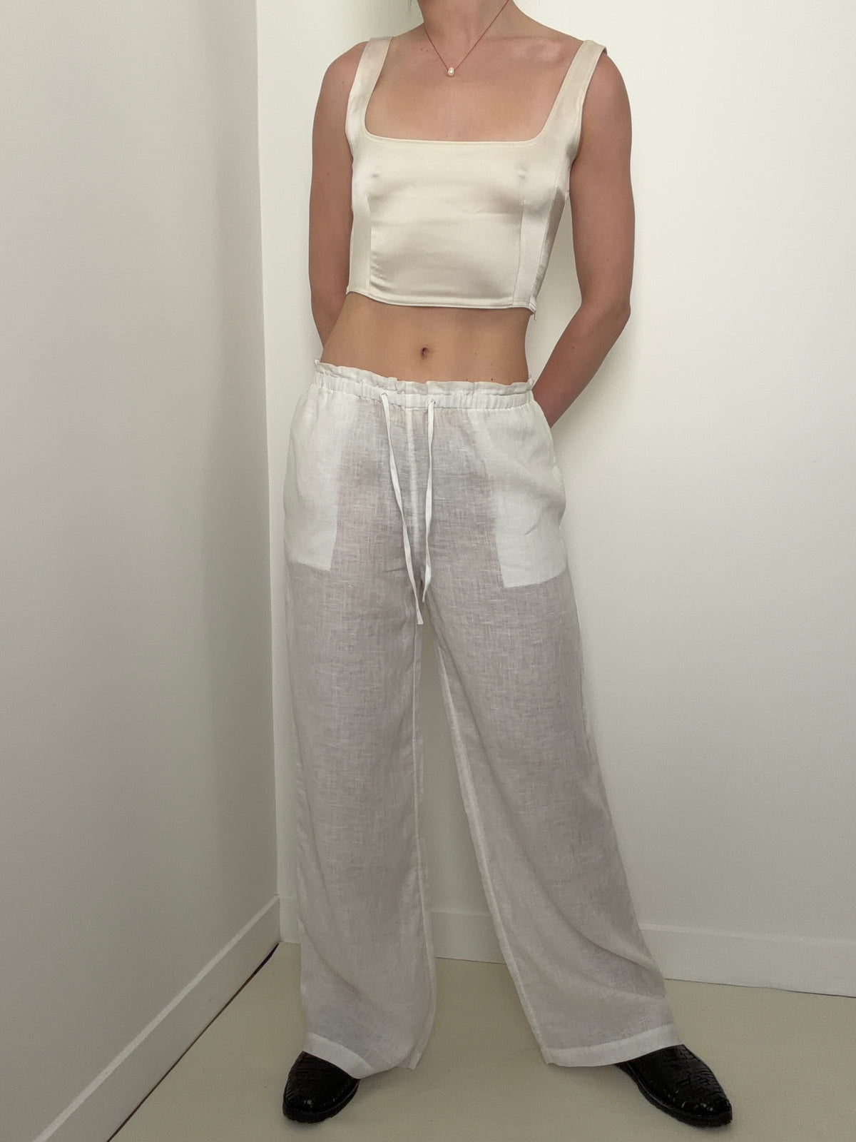Linen Pant White