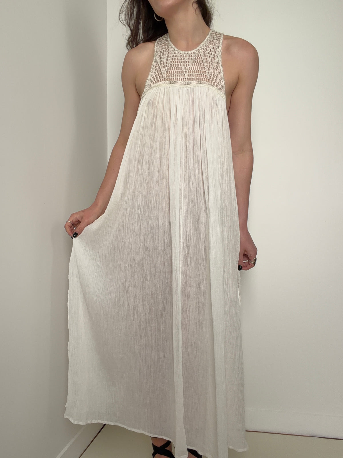 All Saints Corrs Crochet Maxi Dress