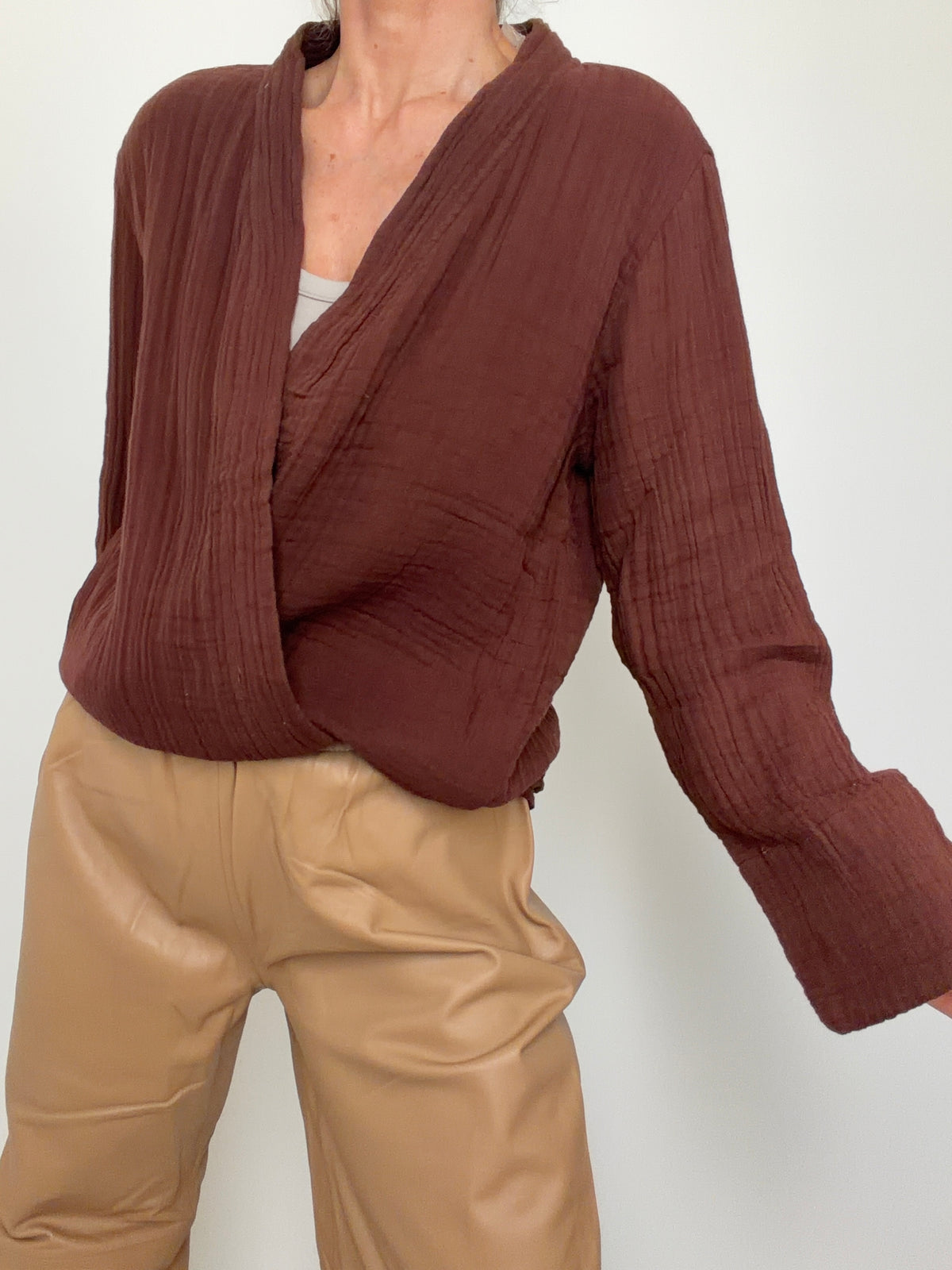 Gauze Kimono Cacao