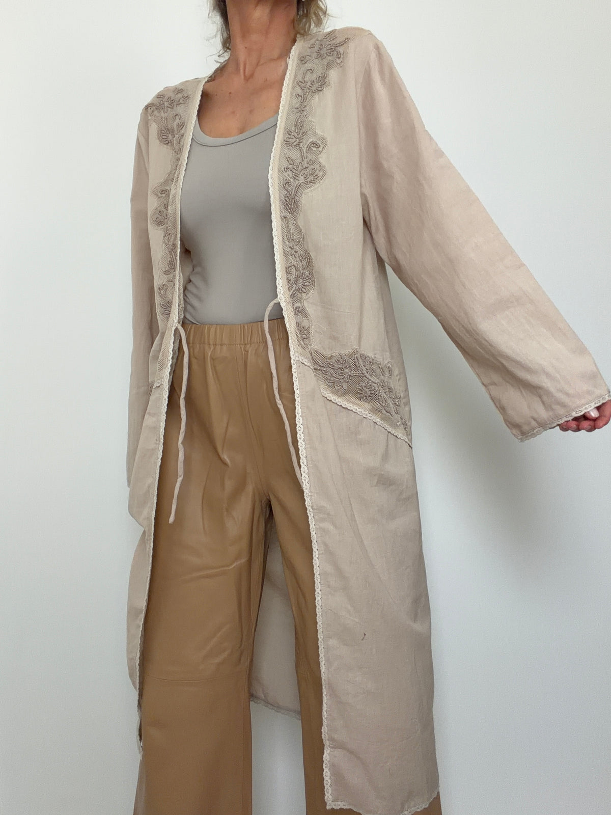 Linen Lace Kimono