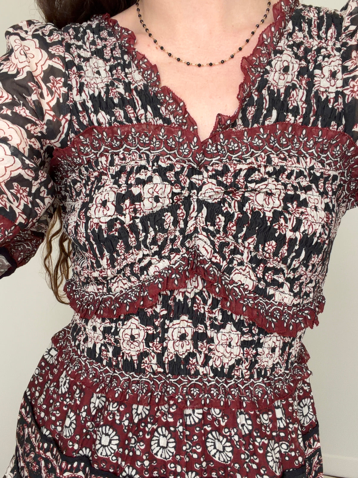 Danae Print Puff Sleeve Dress