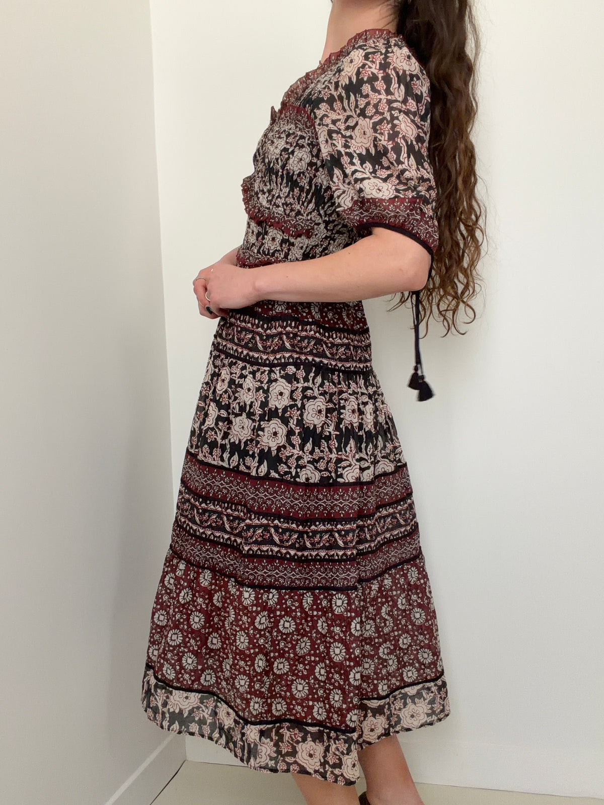 Danae Print Puff Sleeve Dress
