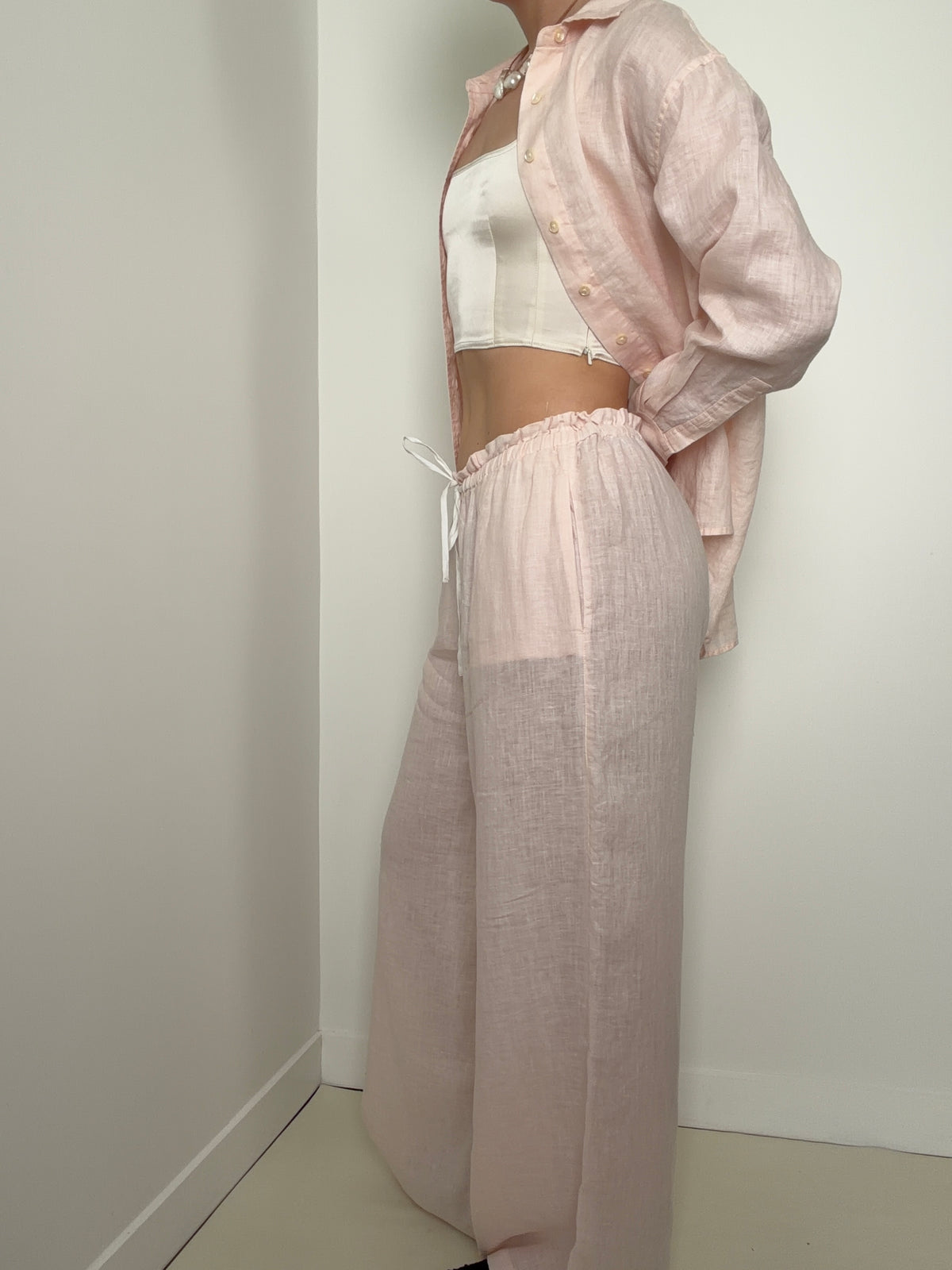 Linen Pant Rose Quartz