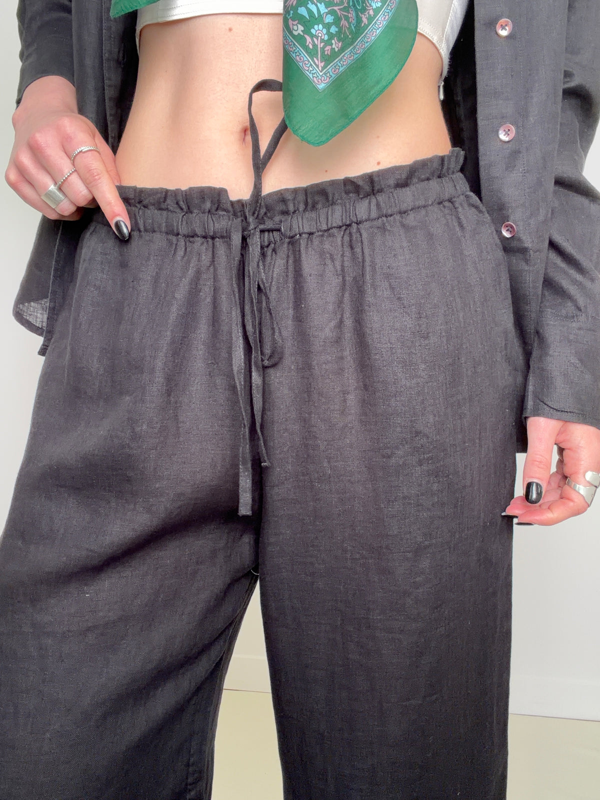 Linen Pant Black