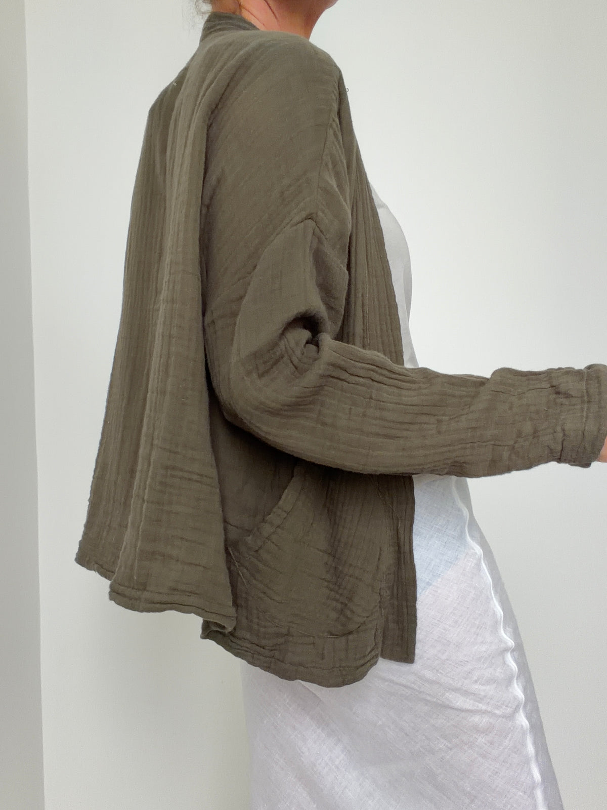 Gauze Kimono Kahki