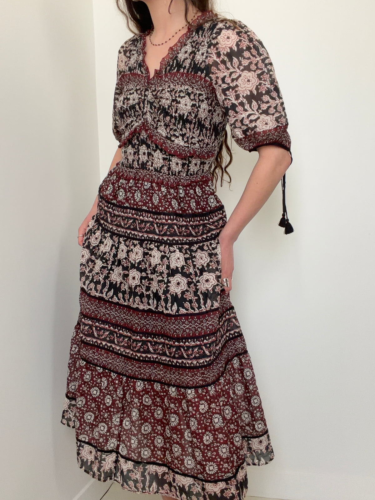 Danae Print Puff Sleeve Dress