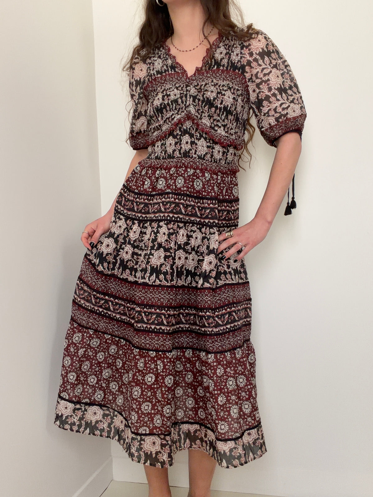 Danae Print Puff Sleeve Dress