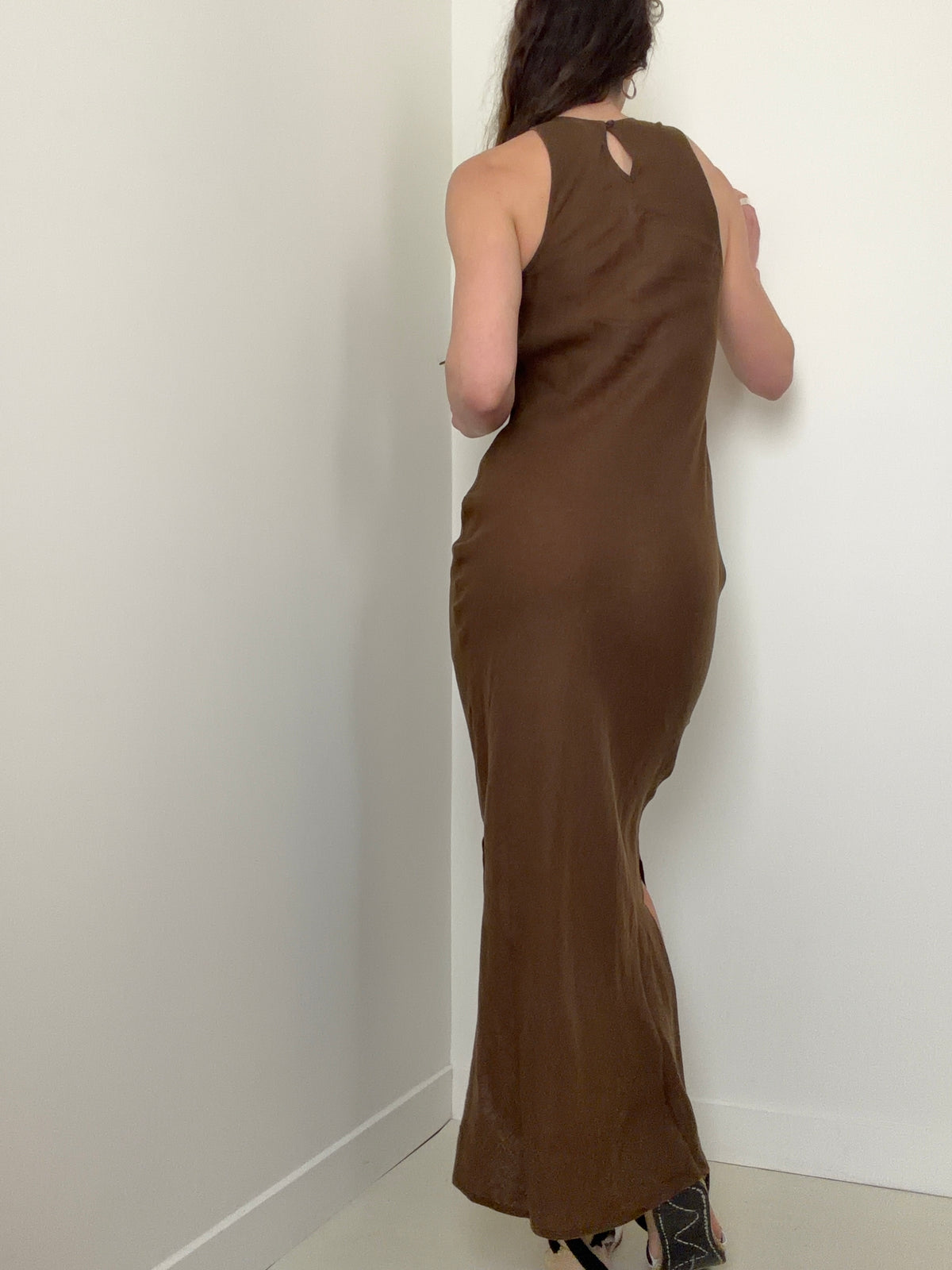 Linen Dress Tobacco