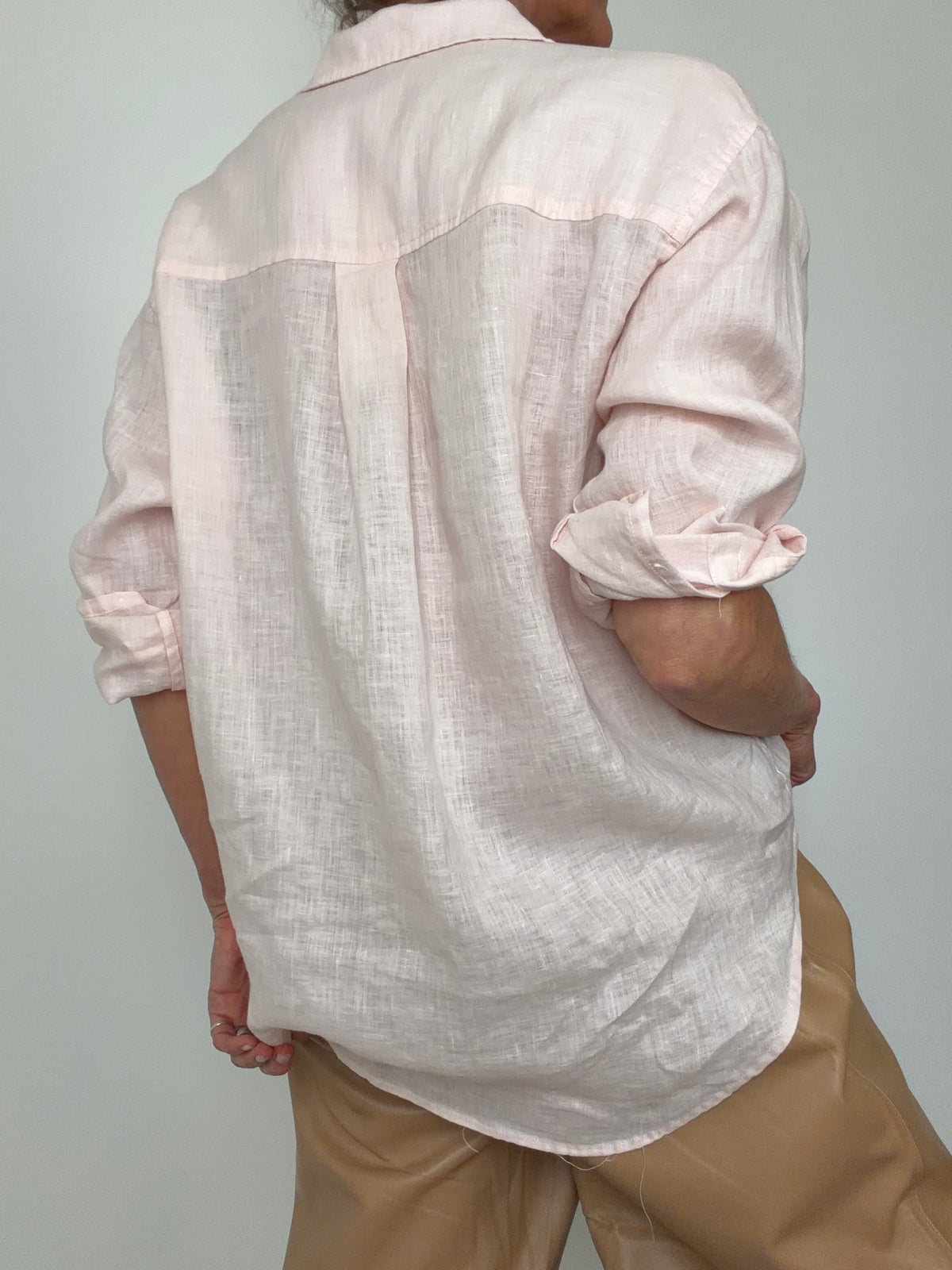 Linen Oversized Shirt Rose Quartz