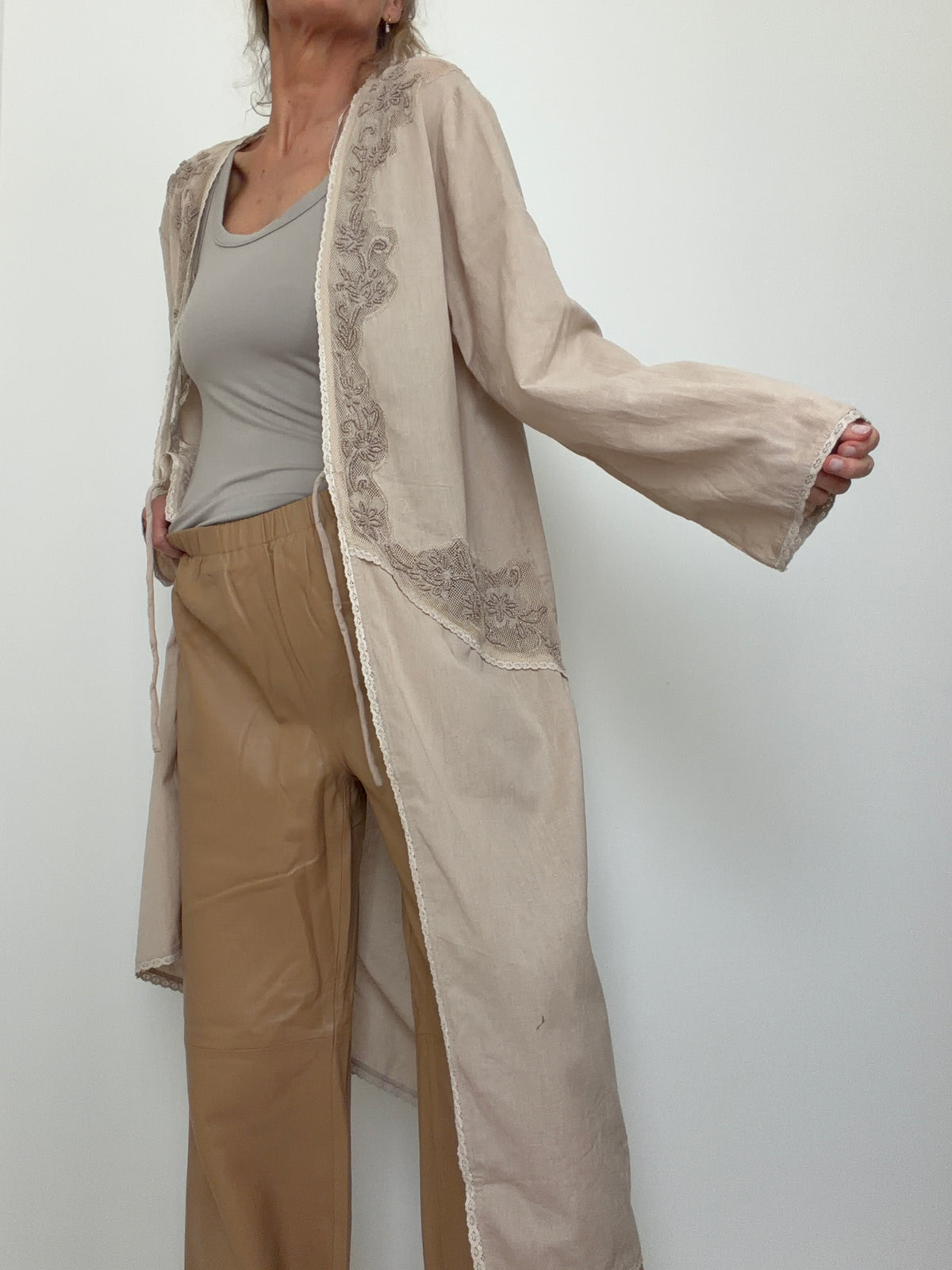 Linen Lace Kimono