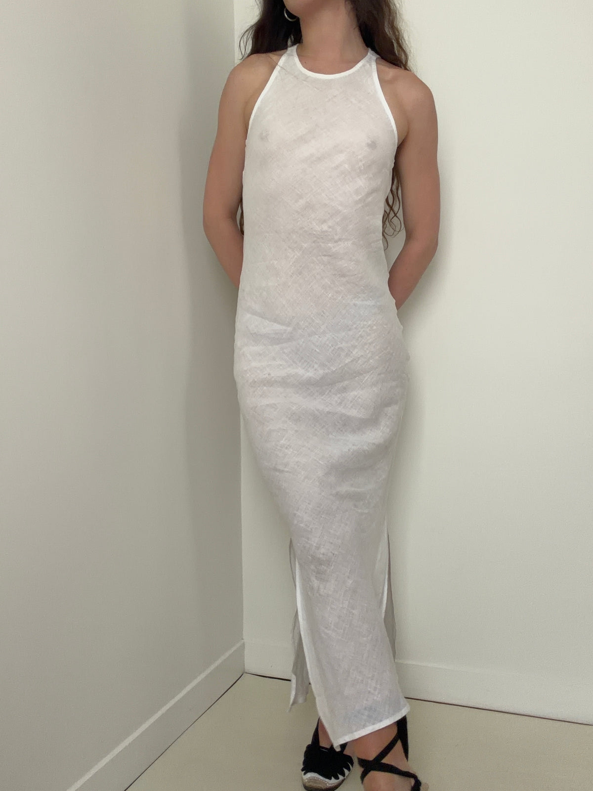 Linen Dress White | Dresses