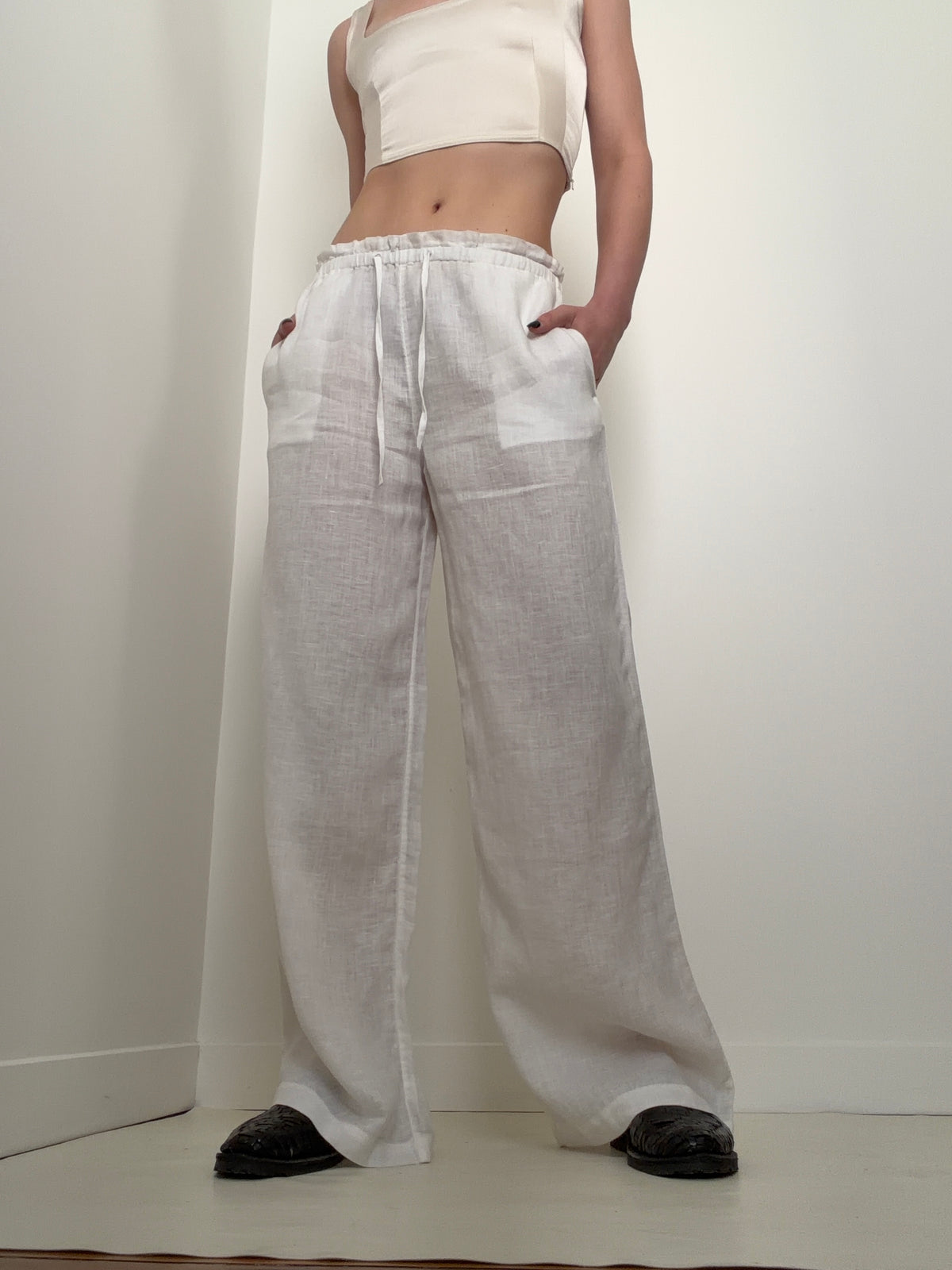 Linen Pant White