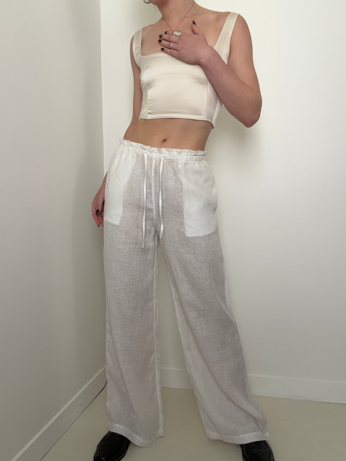 Linen Pant White
