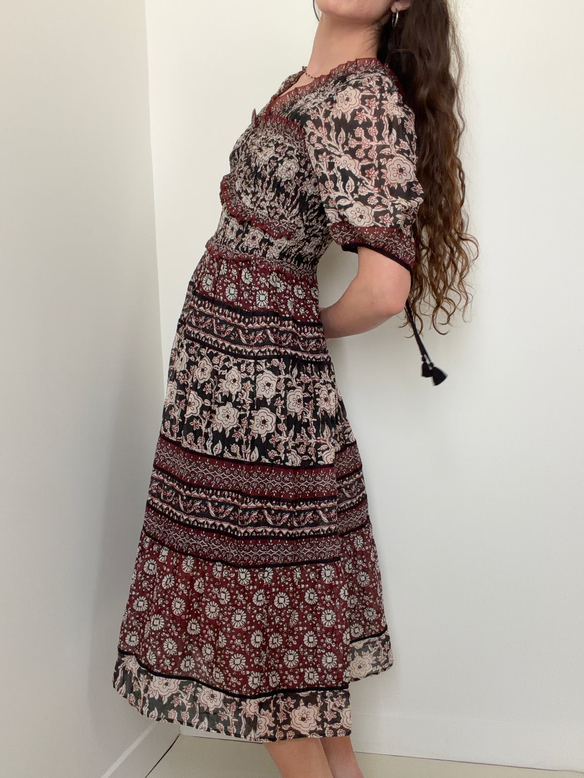 Danae Print Puff Sleeve Dress