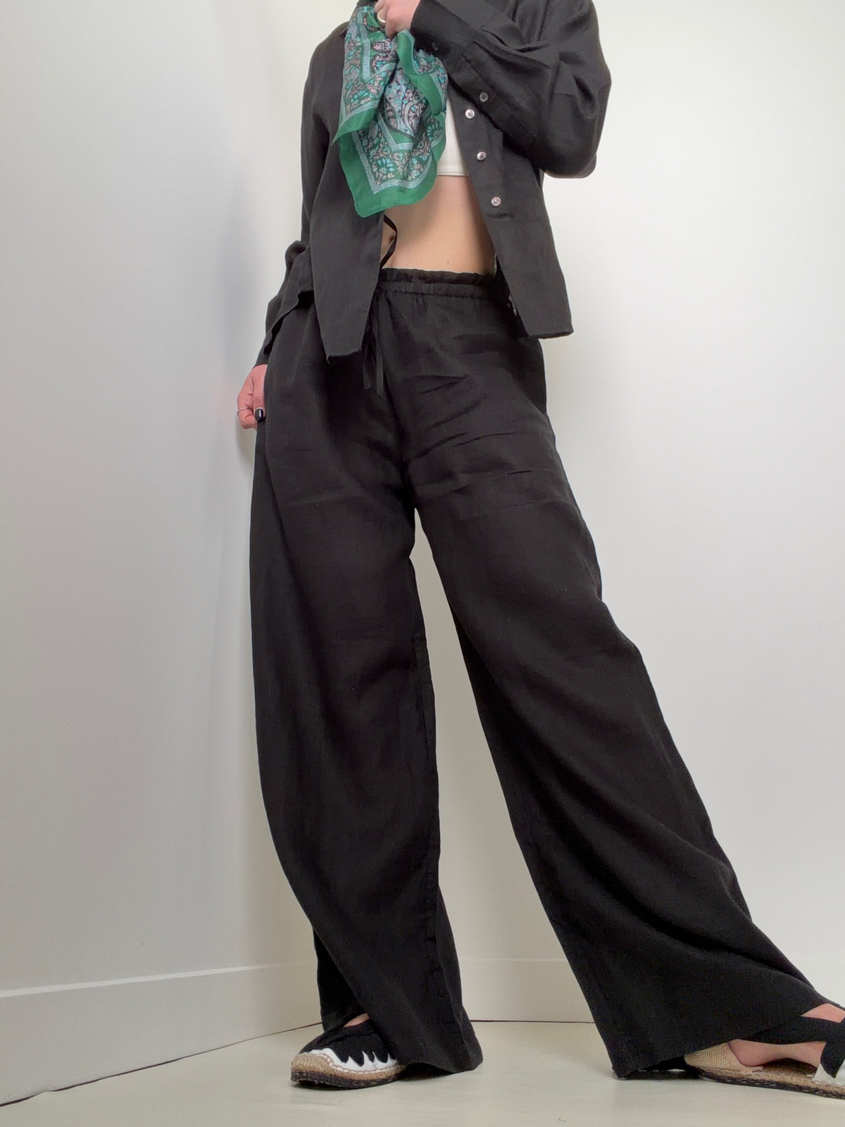 Linen Pant Black