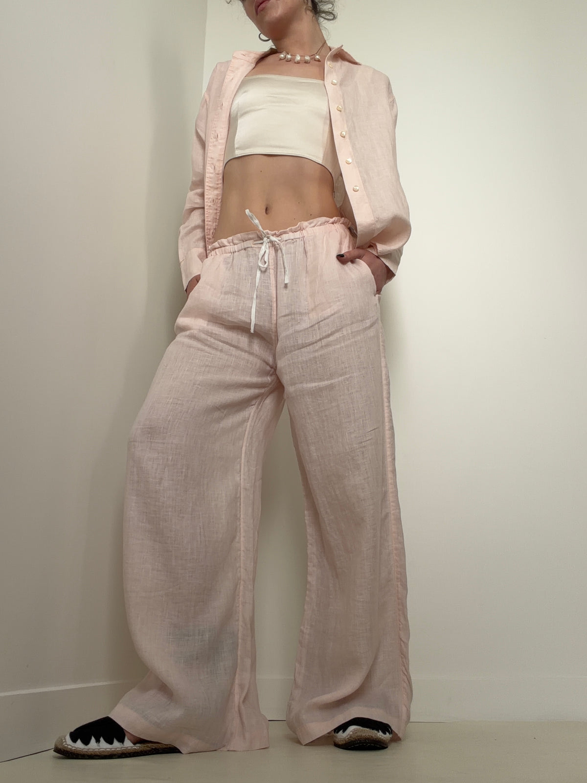 Linen Pant Rose Quartz