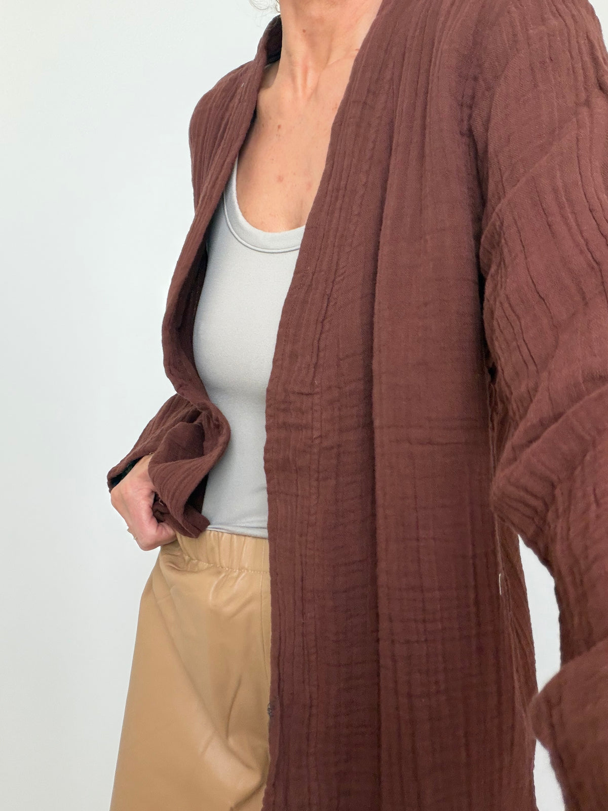Gauze Kimono Cacao
