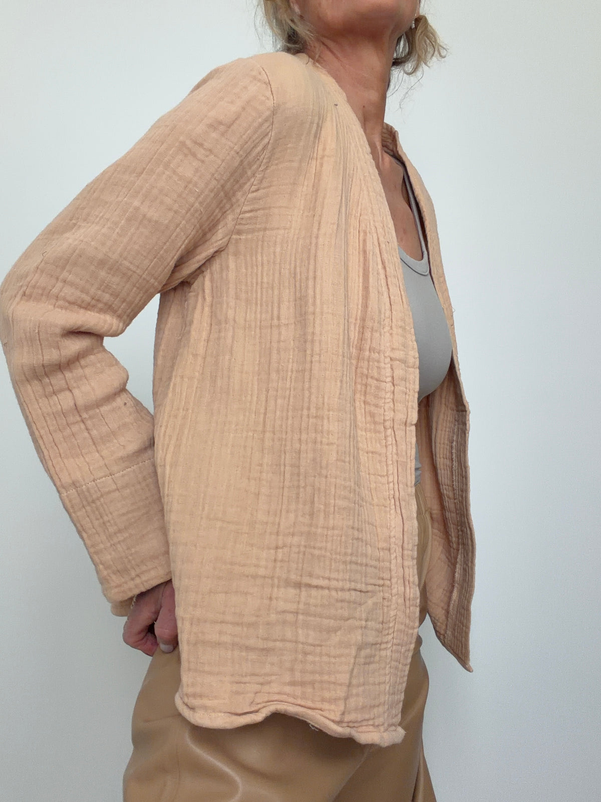 Gauze Kimono Sand