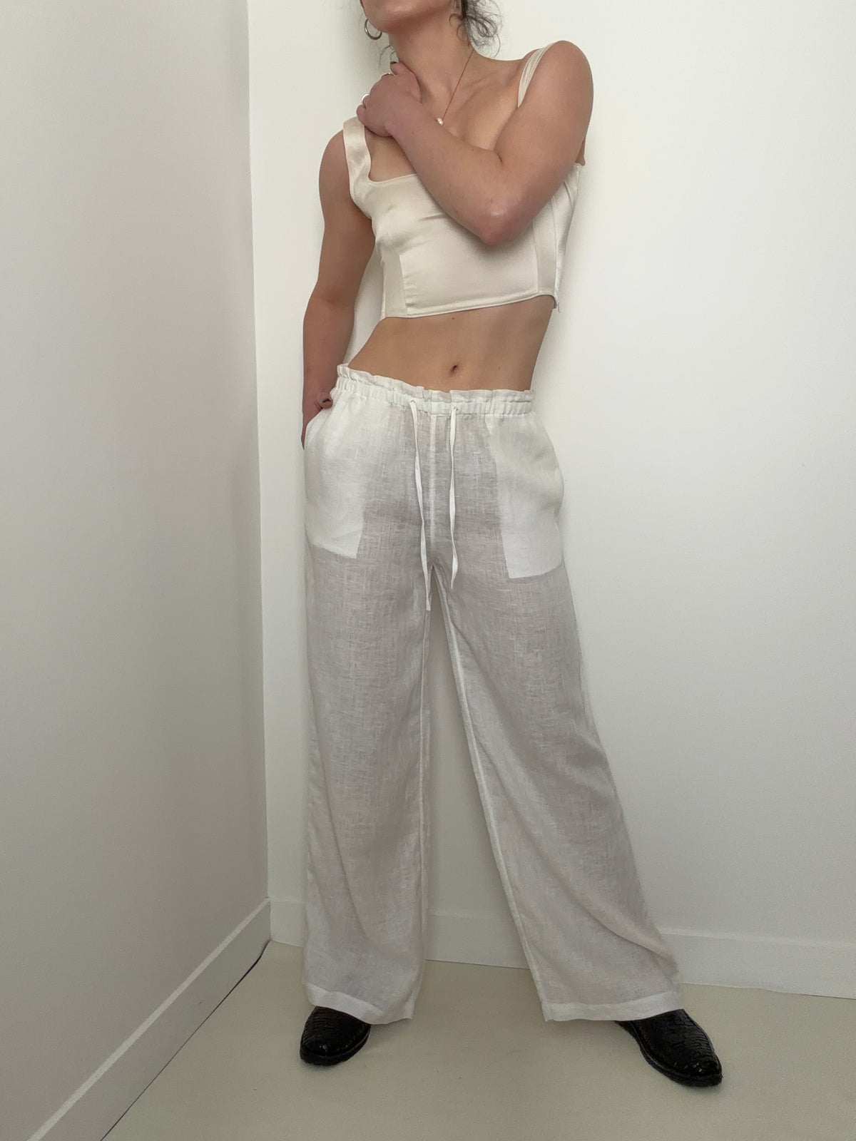 Linen Pant White