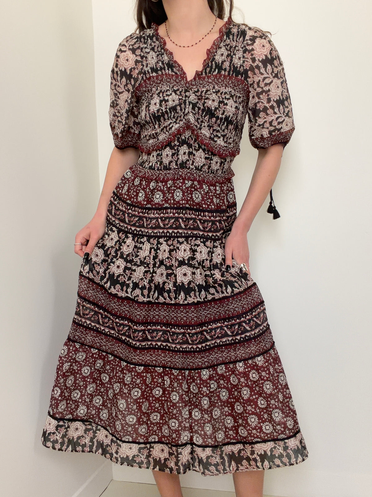 Danae Print Puff Sleeve Dress