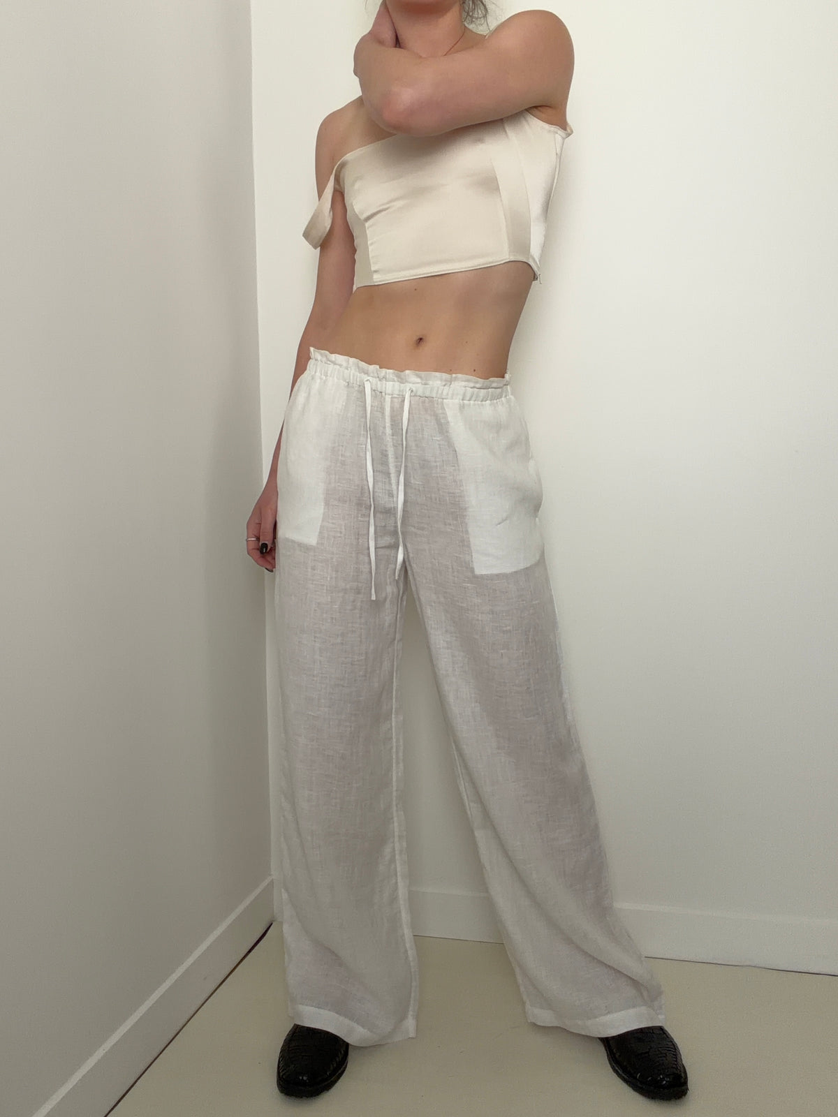 Linen Pant White