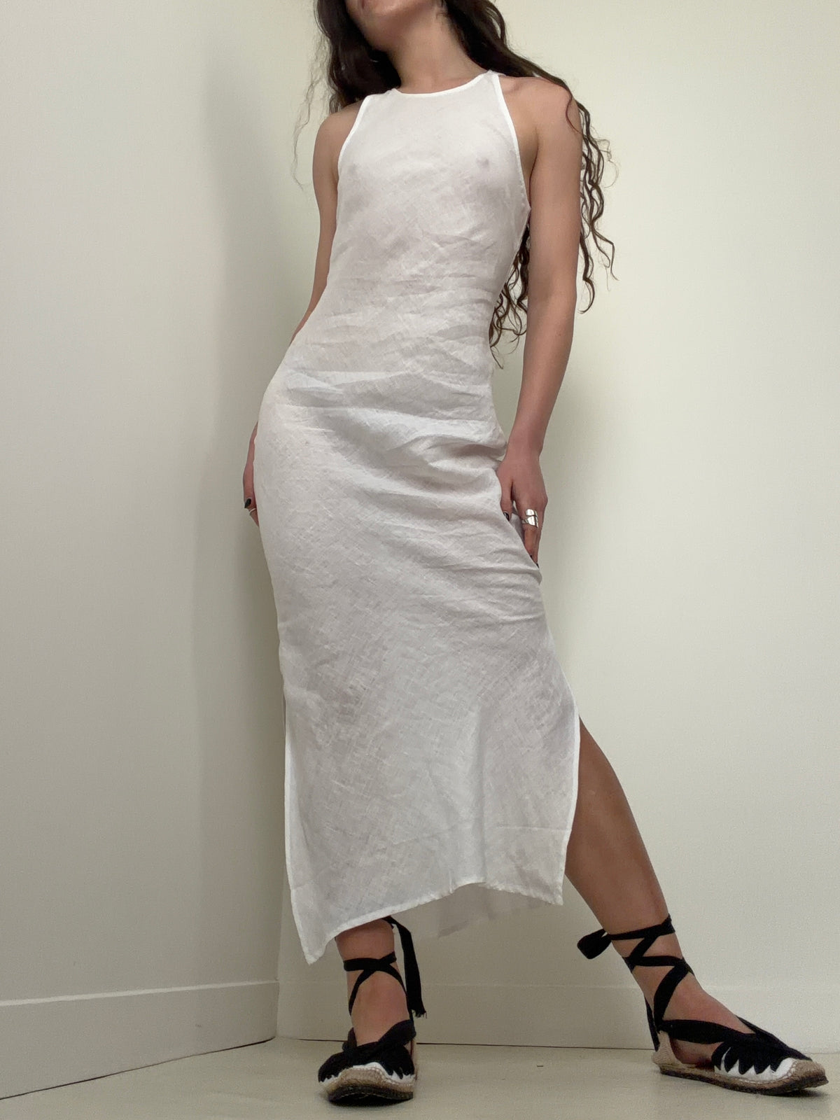 Linen Dress White | Dresses