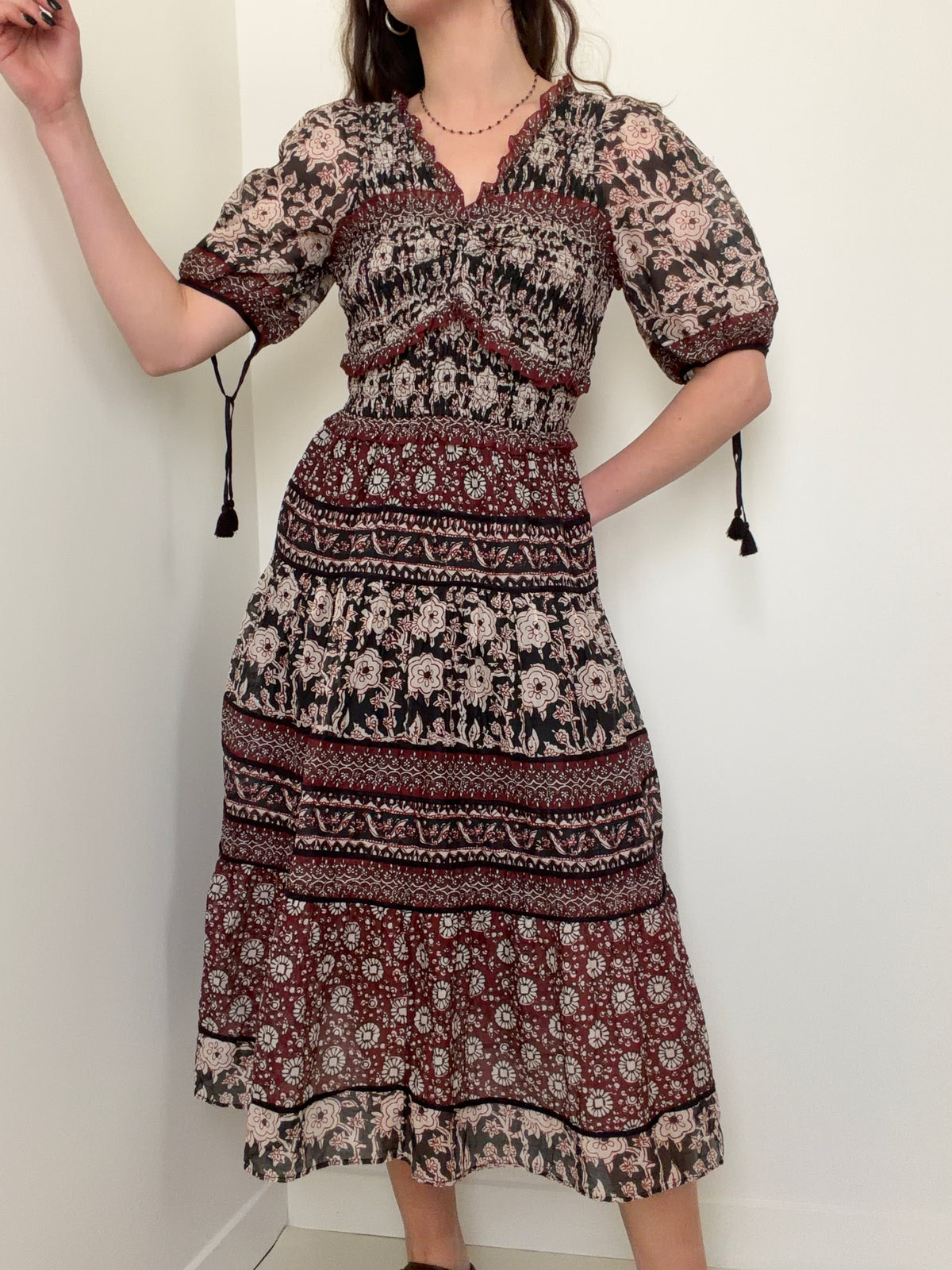 Danae Print Puff Sleeve Dress