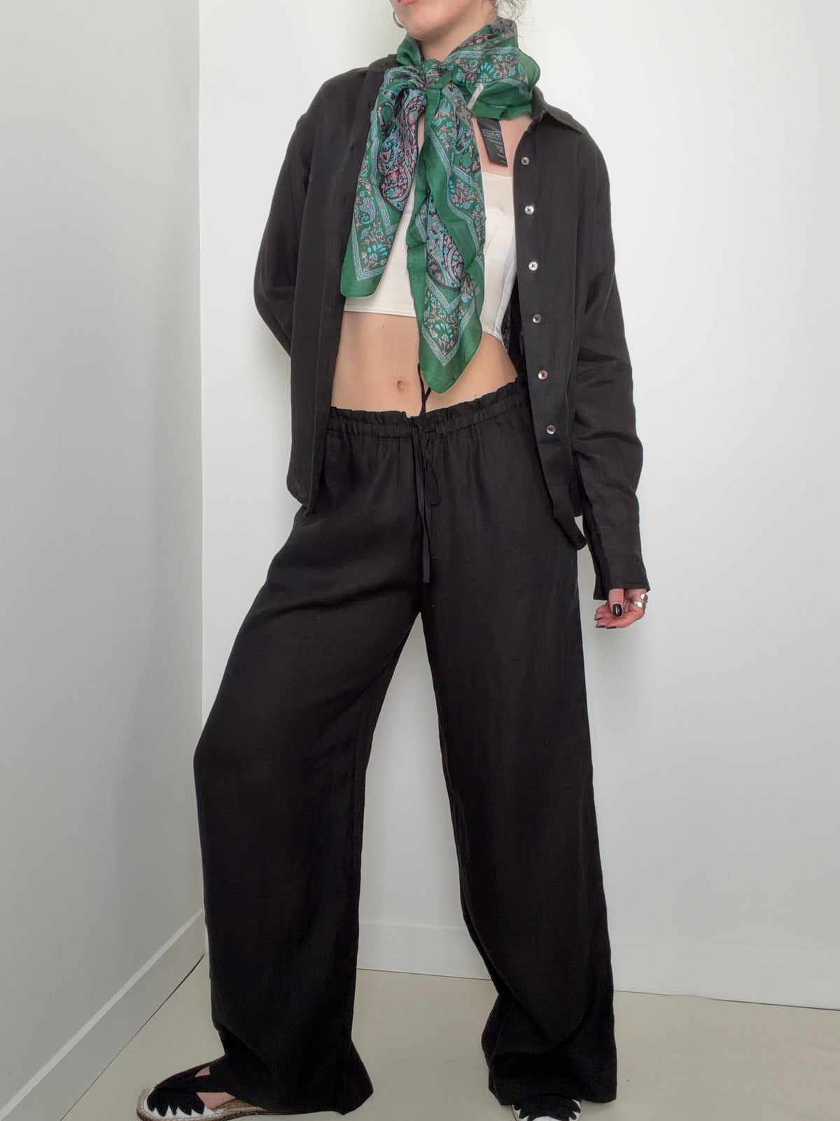 Linen Pant Black