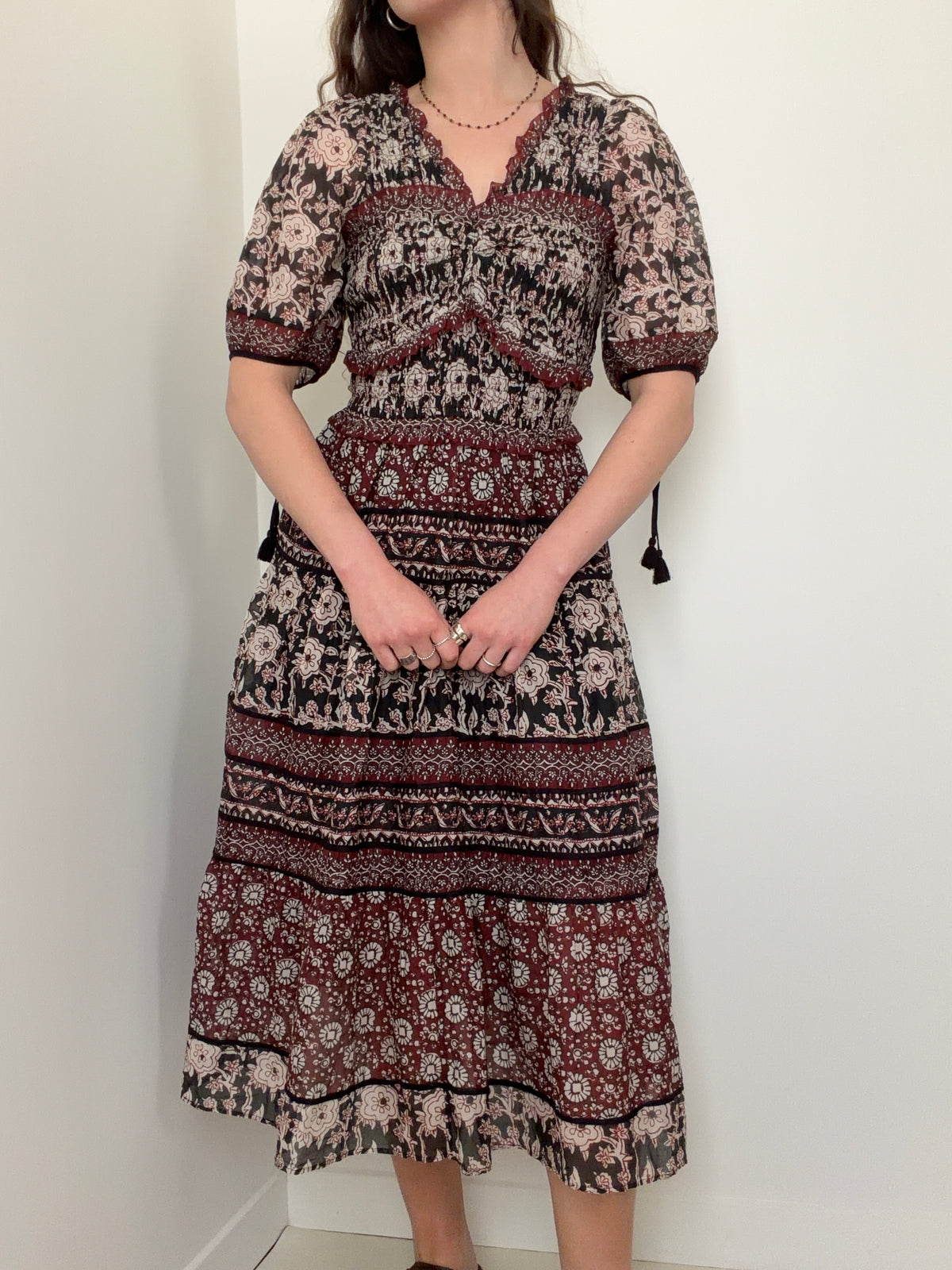 Danae Print Puff Sleeve Dress
