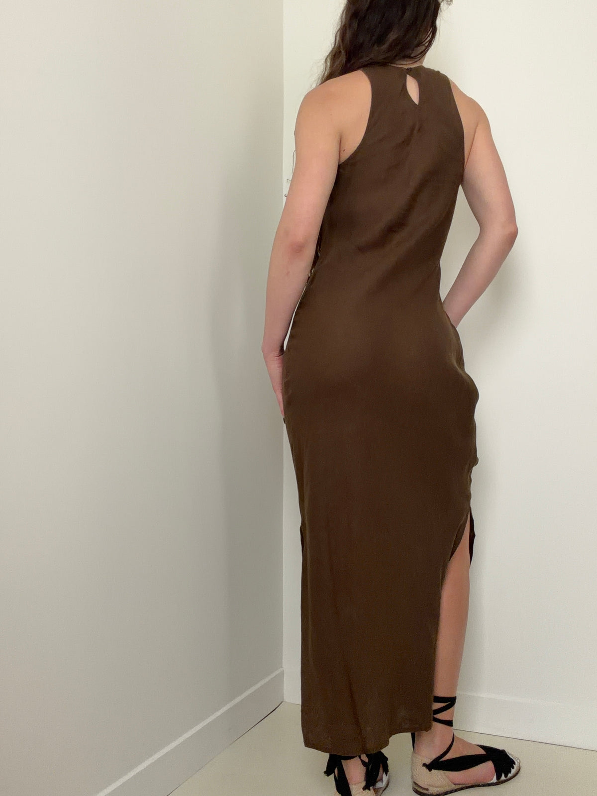 Linen Dress Tobacco