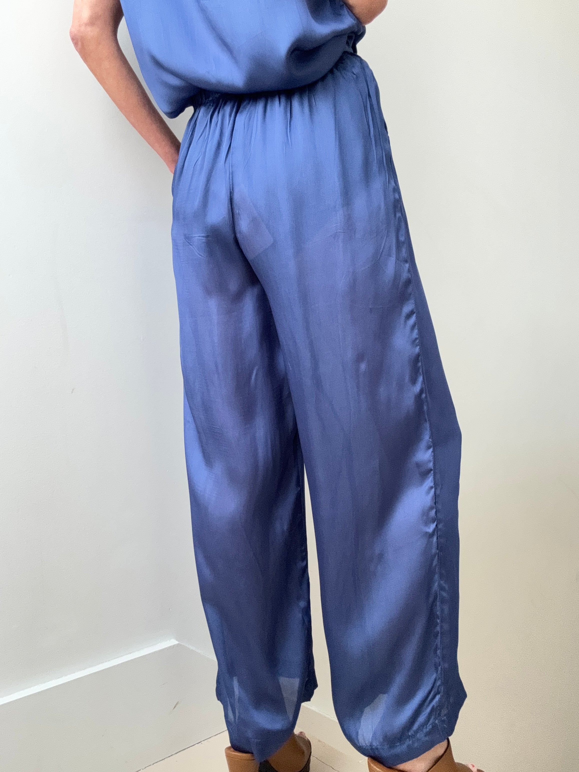 Wide Leg Pants Blue | Pants