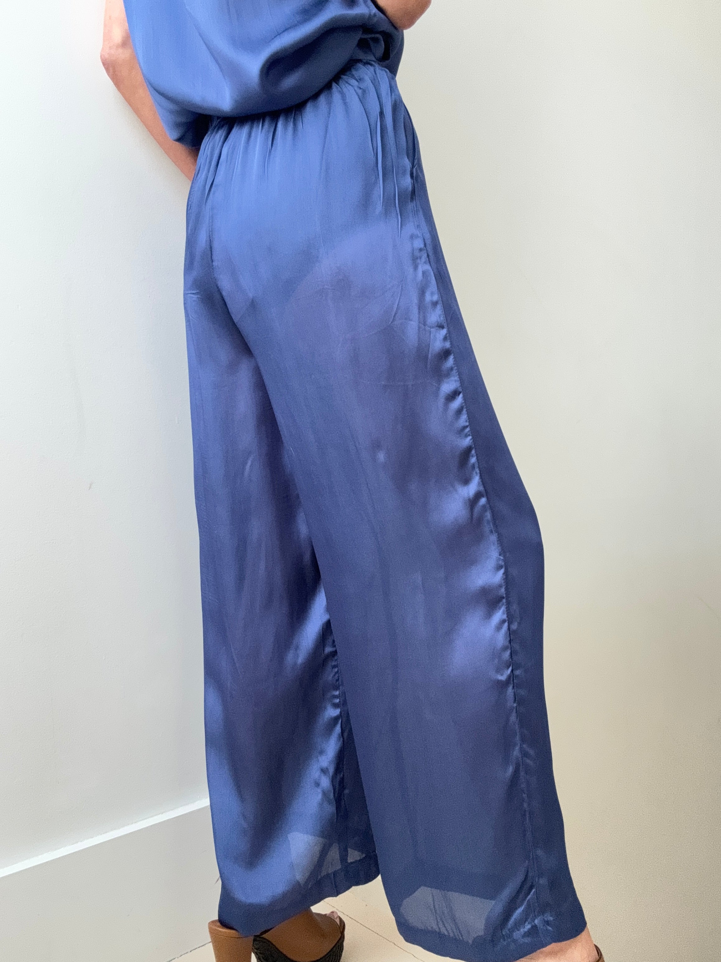 Wide Leg Pants Blue | Pants