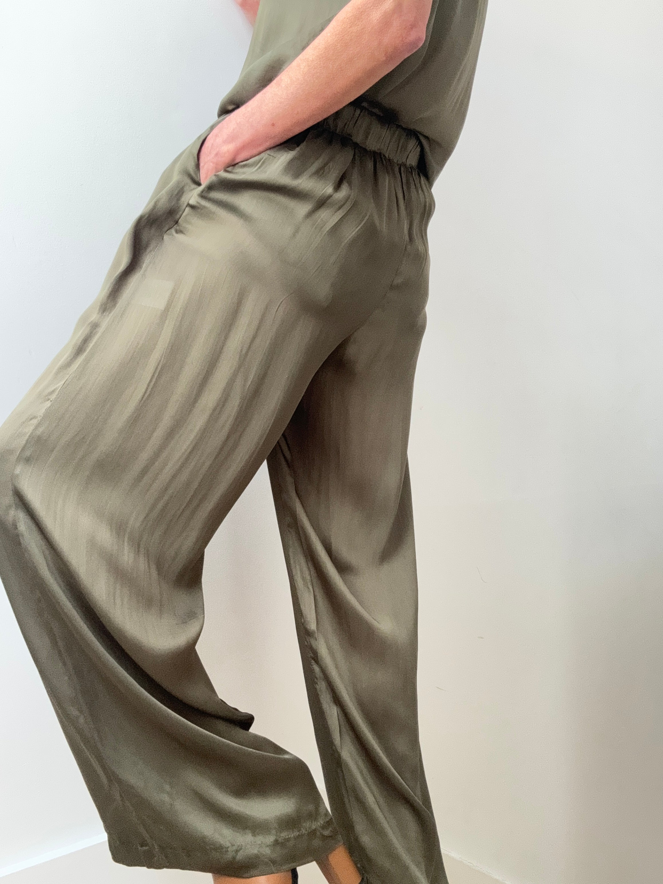 Wide Leg Pants Khaki | Pants