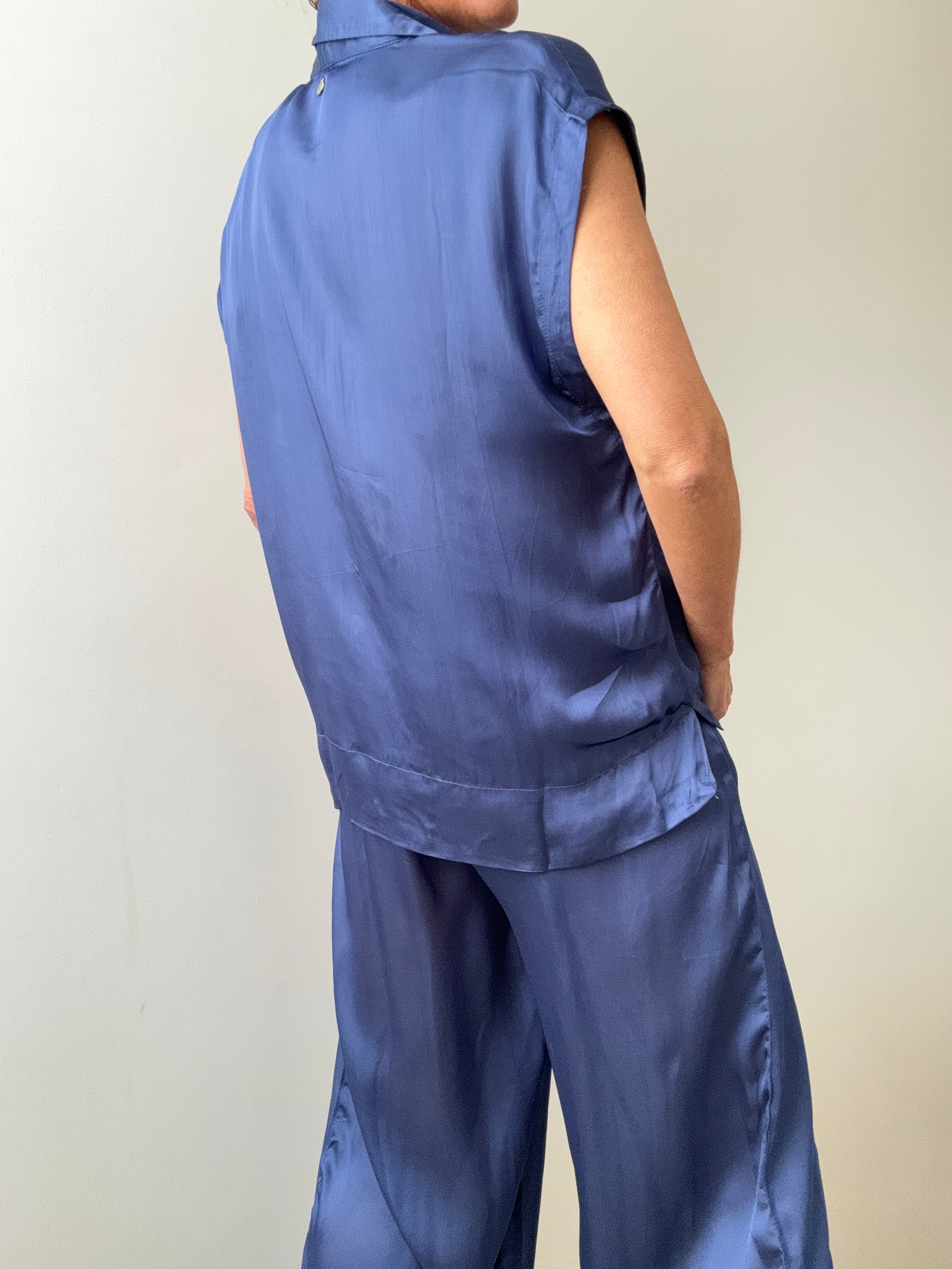 Lola Casademunt Satin Shirt Blue | Shirts