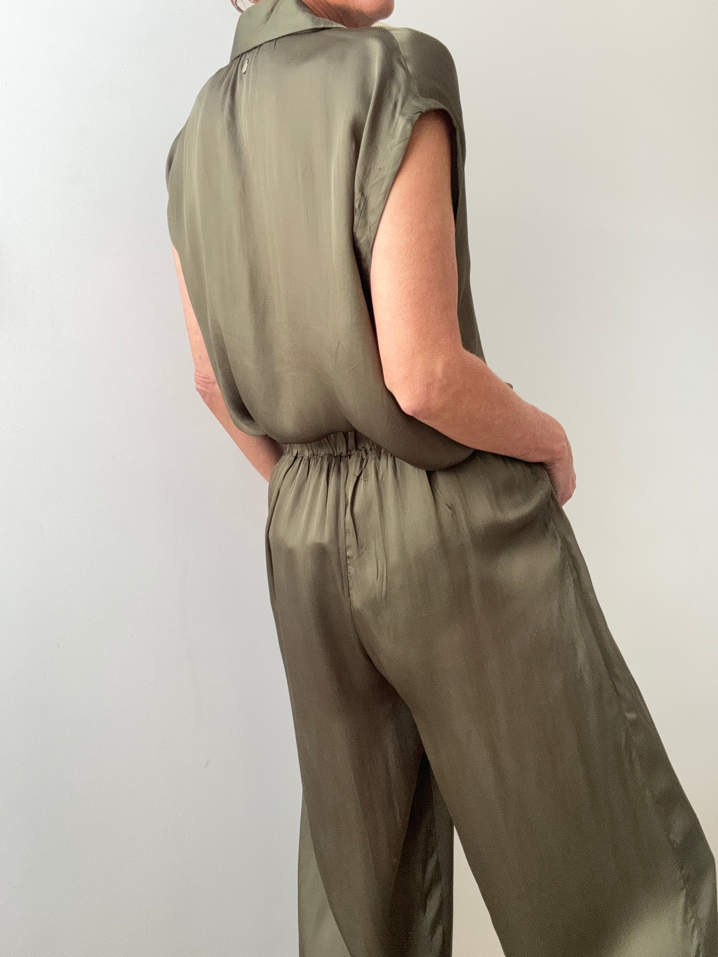 Lola Casademunt Satin Shirt Khaki | Shirts