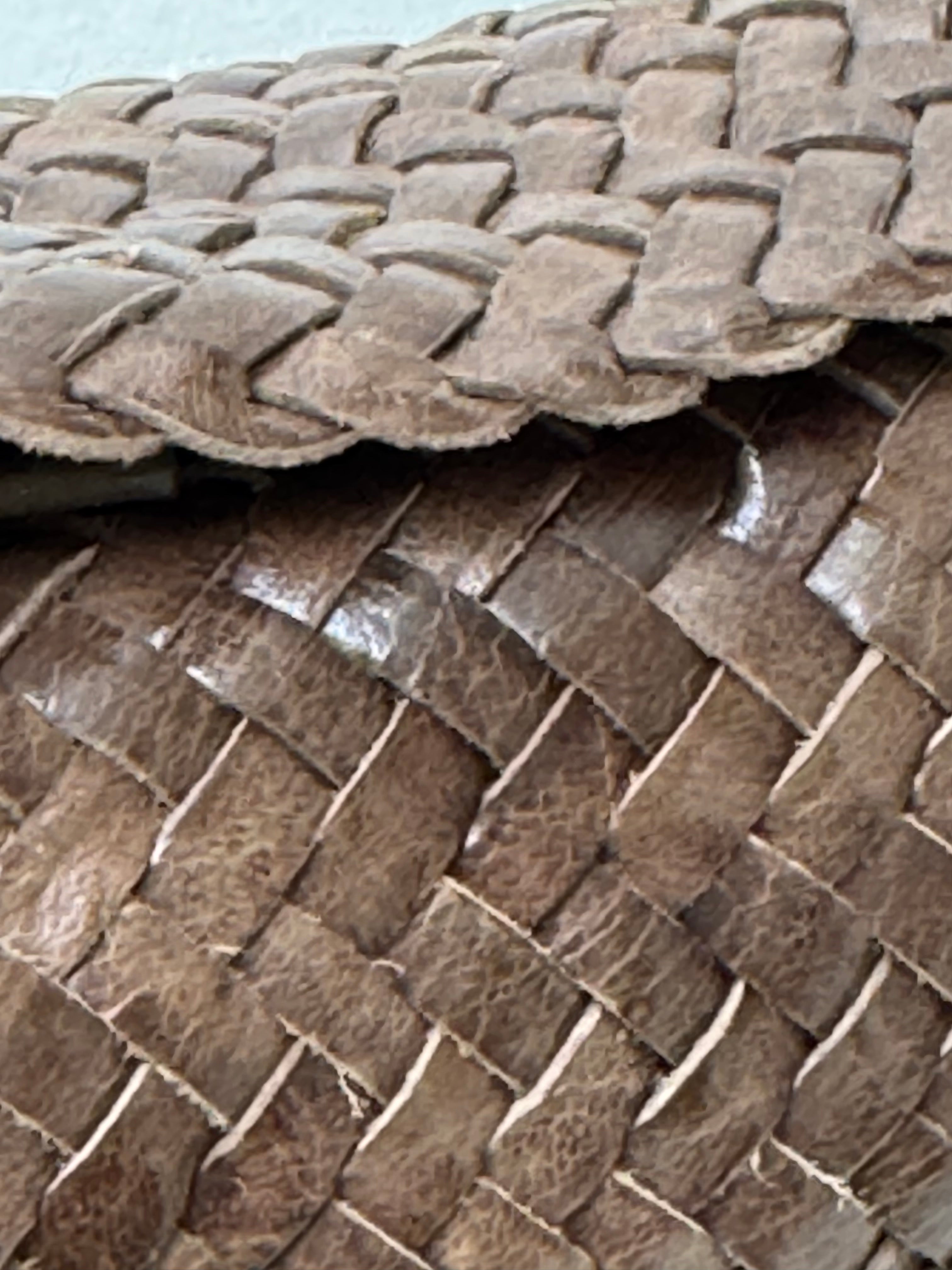 Woven Nappa Leather Bag Brown | Bags