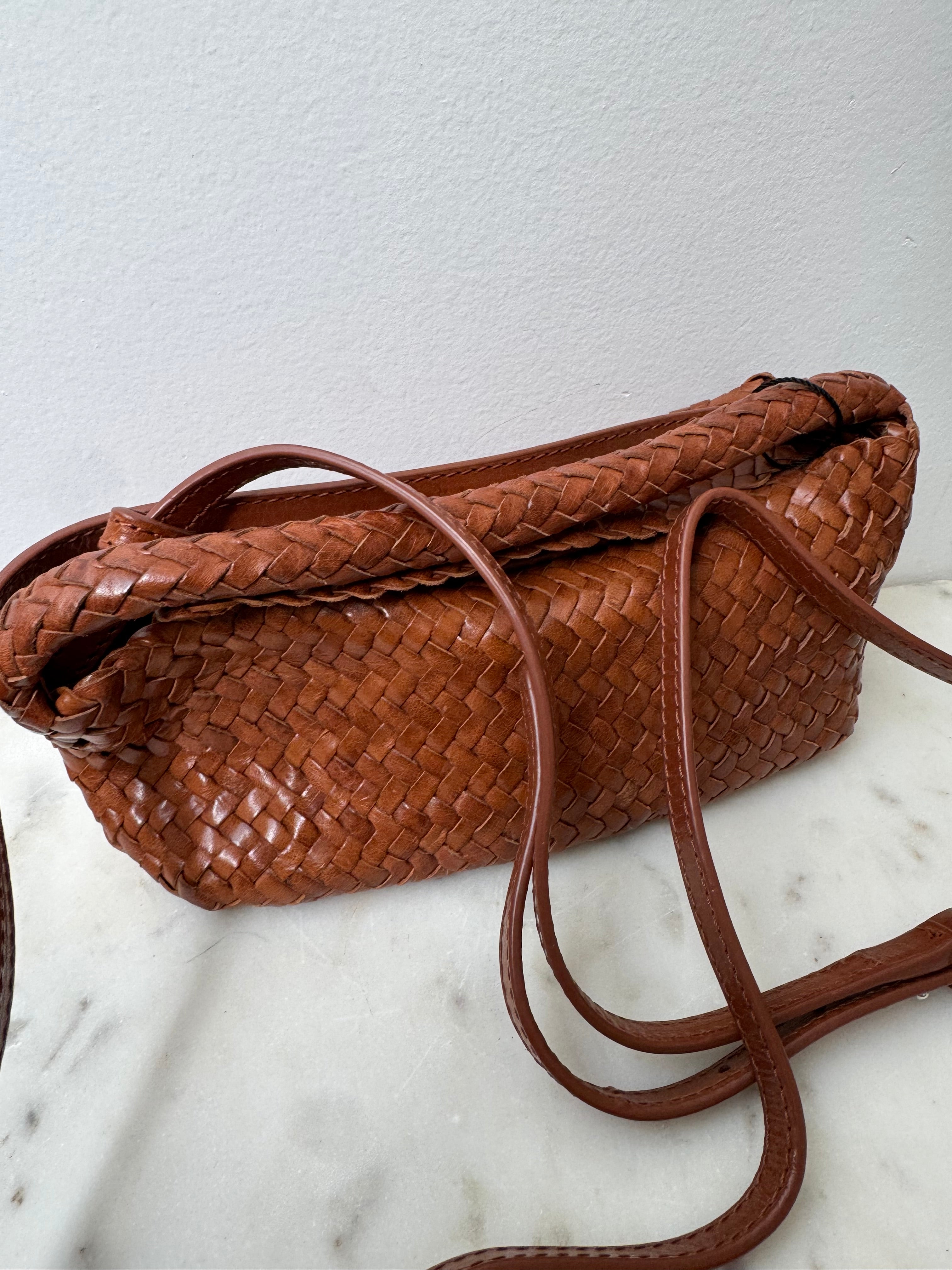 Woven Nappa Leather Bag Tan | Bags