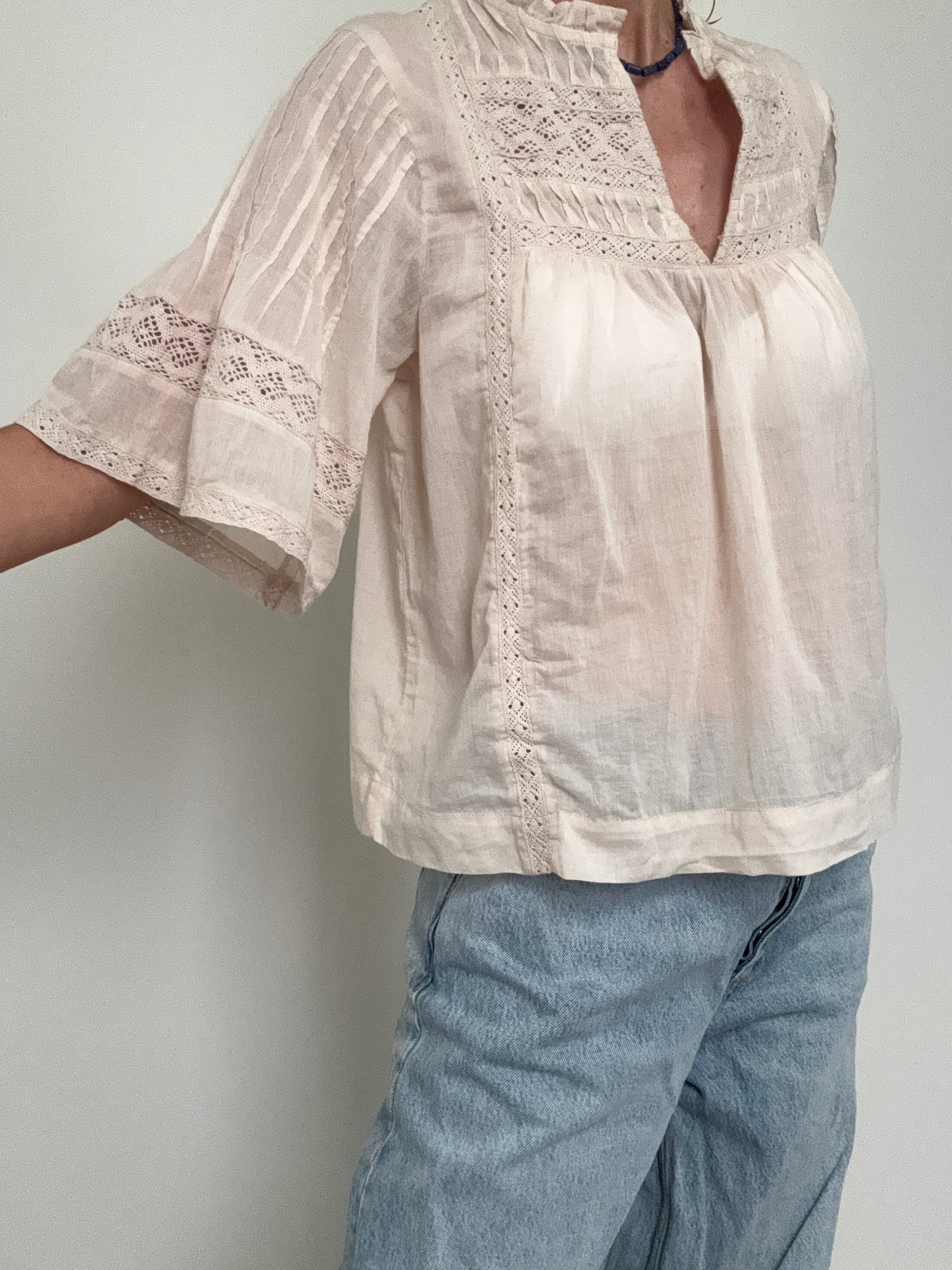 NEO NOIR Tops Siama S Voile Blouse Biege