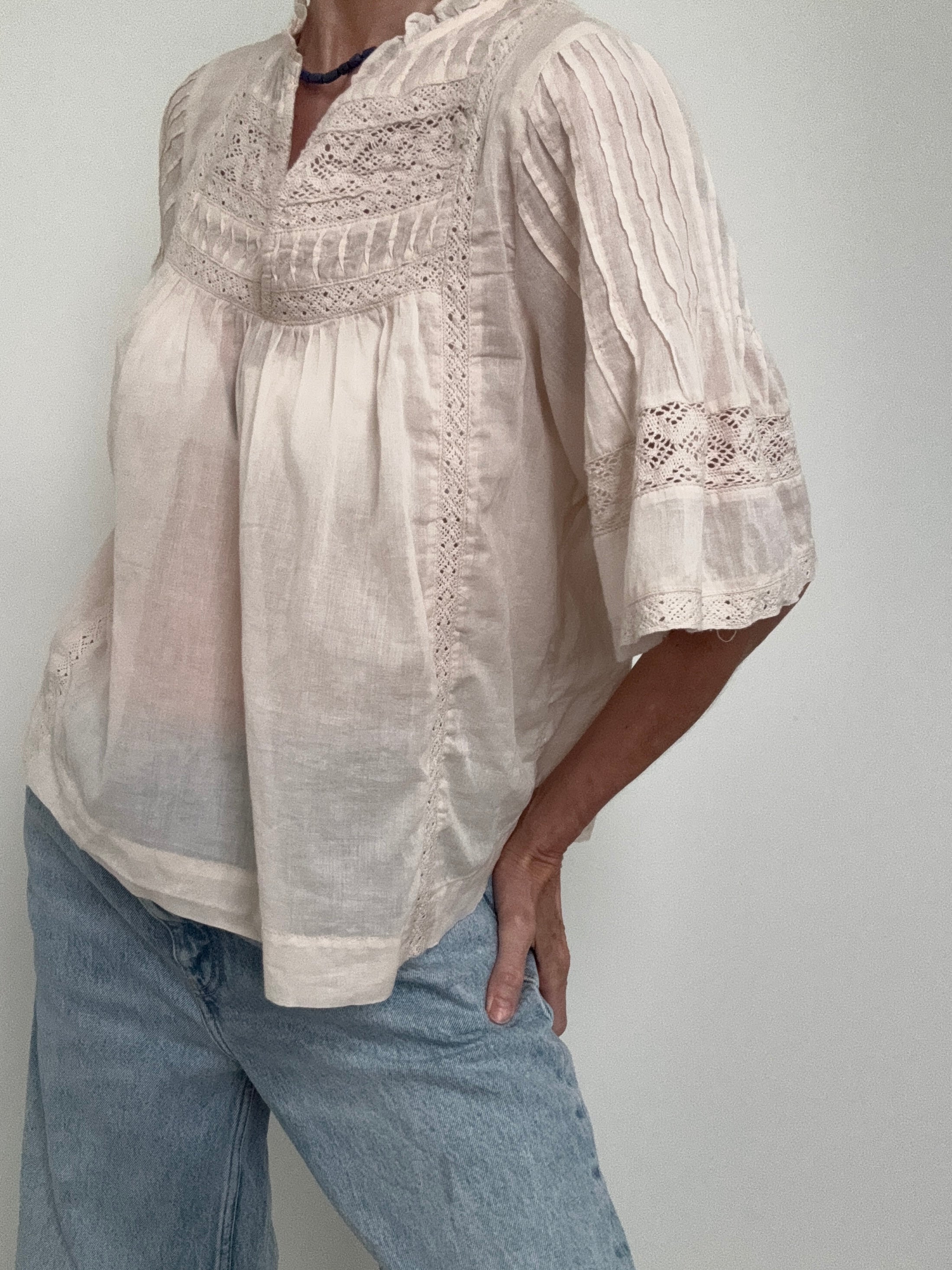 NEO NOIR Tops Siama S Voile Blouse Biege