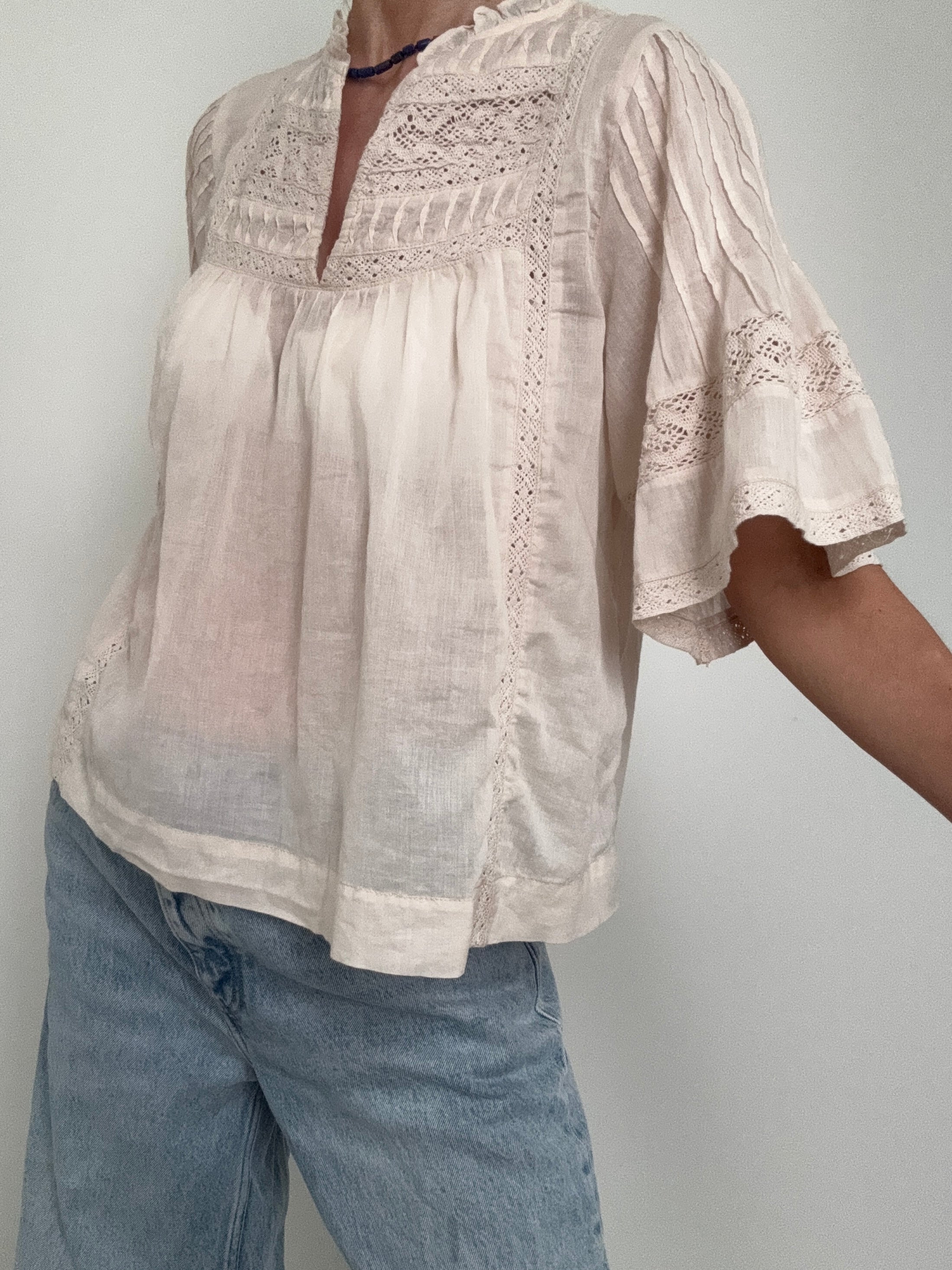 NEO NOIR Tops Siama S Voile Blouse Biege