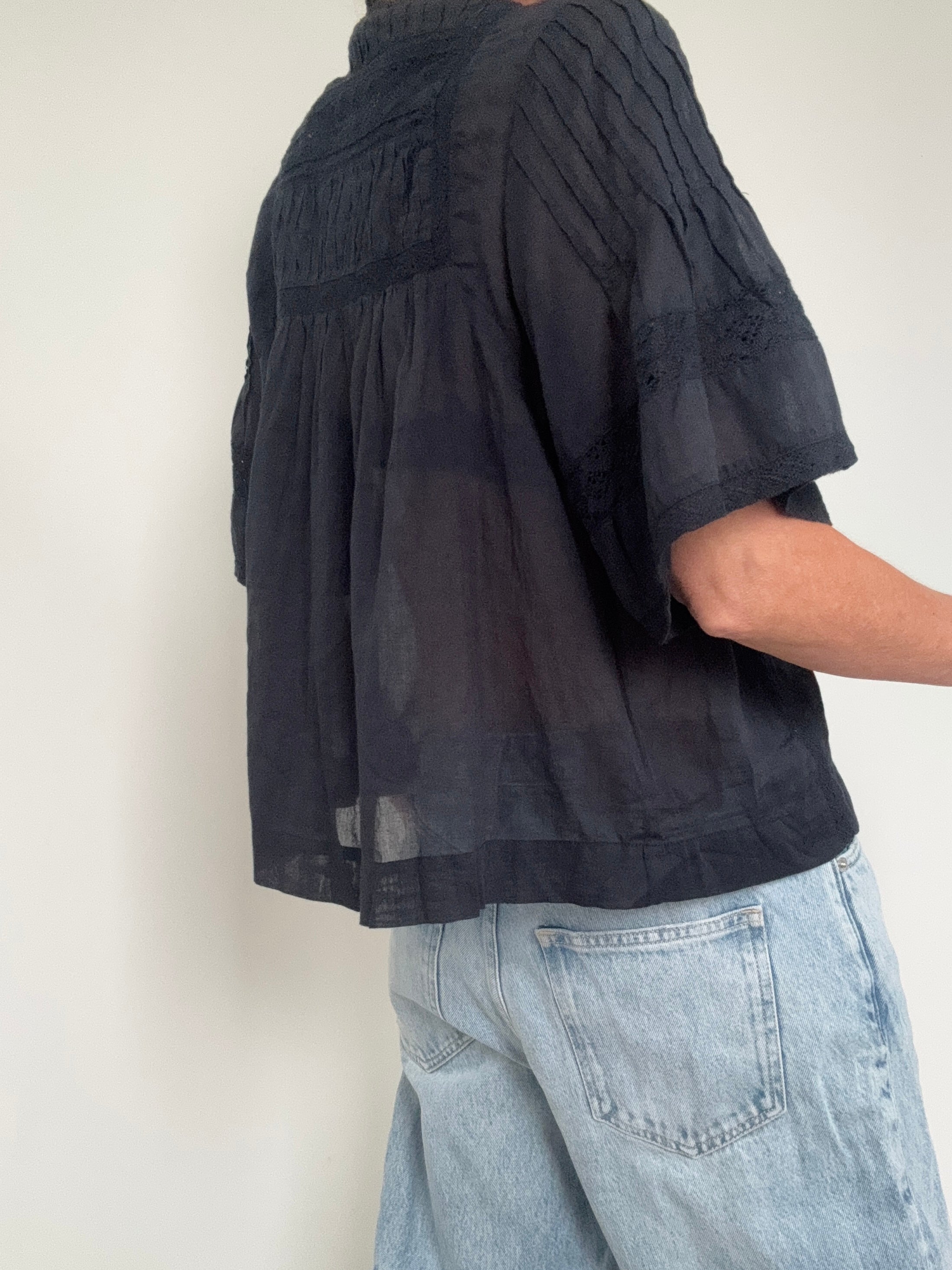 NEO NOIR Tops Siama S Voile Blouse Black