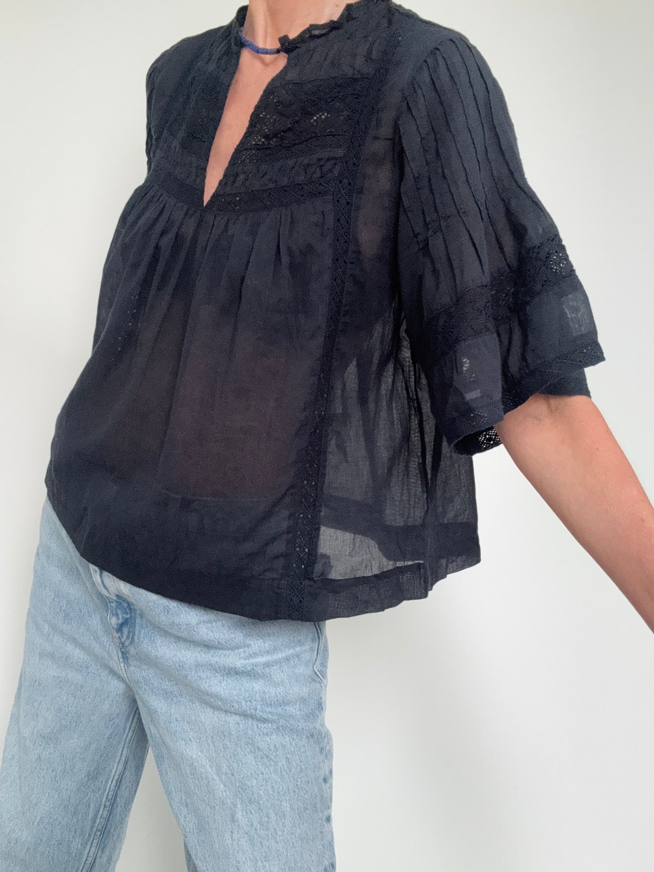 NEO NOIR Tops Siama S Voile Blouse Black