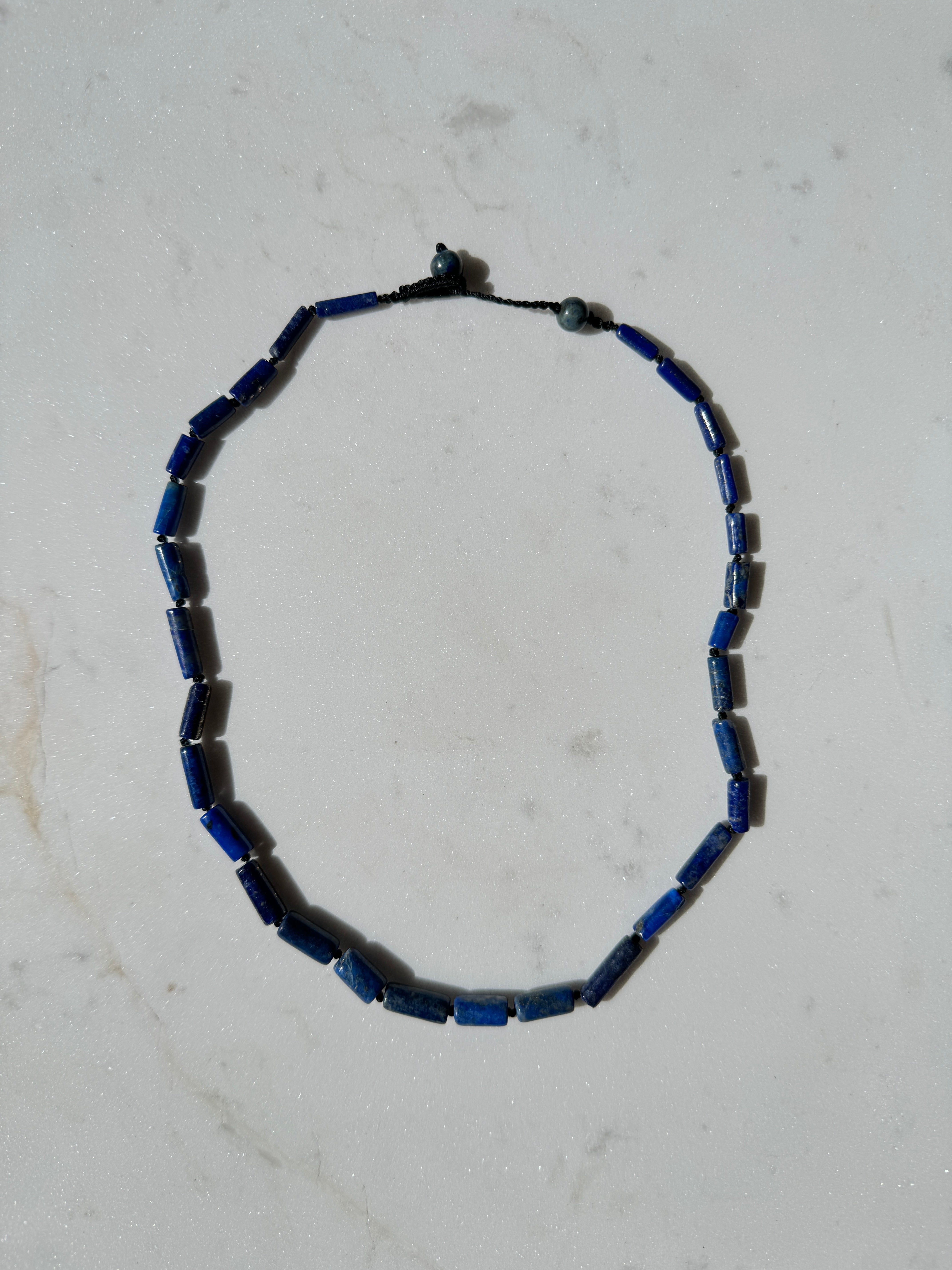 Lapis Hand Strung Choker | Necklaces