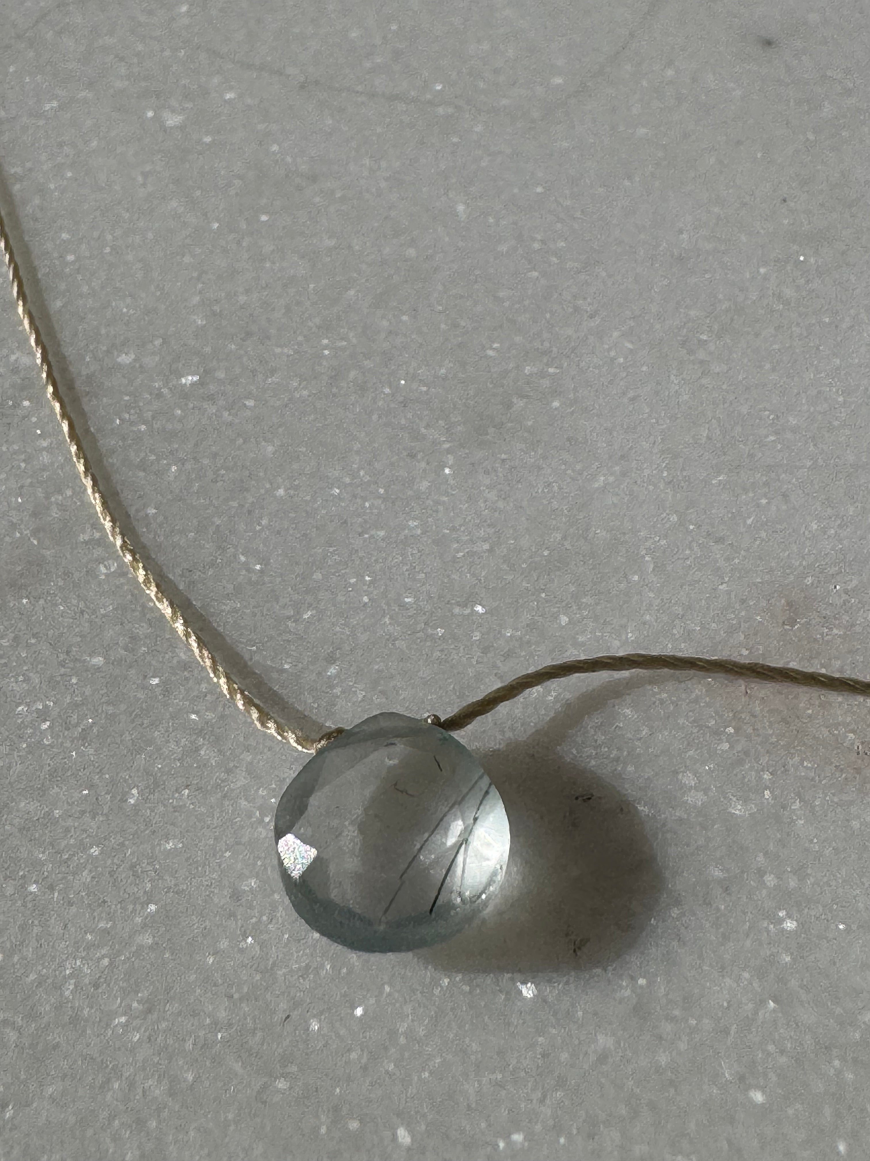 Not specified Necklaces Green Citrine Drop Necklace