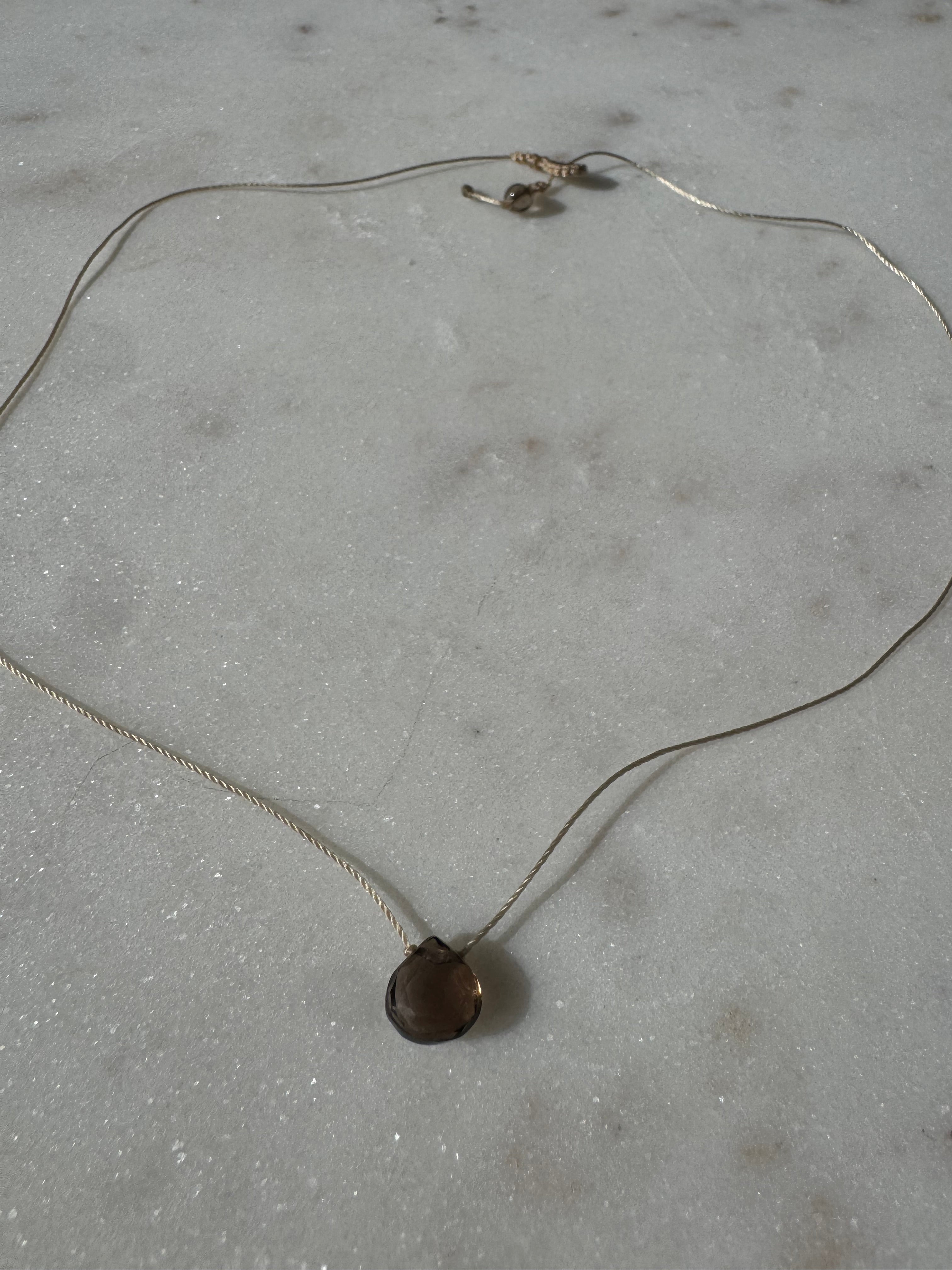 Not specified Necklaces Smokey Quartz Drop