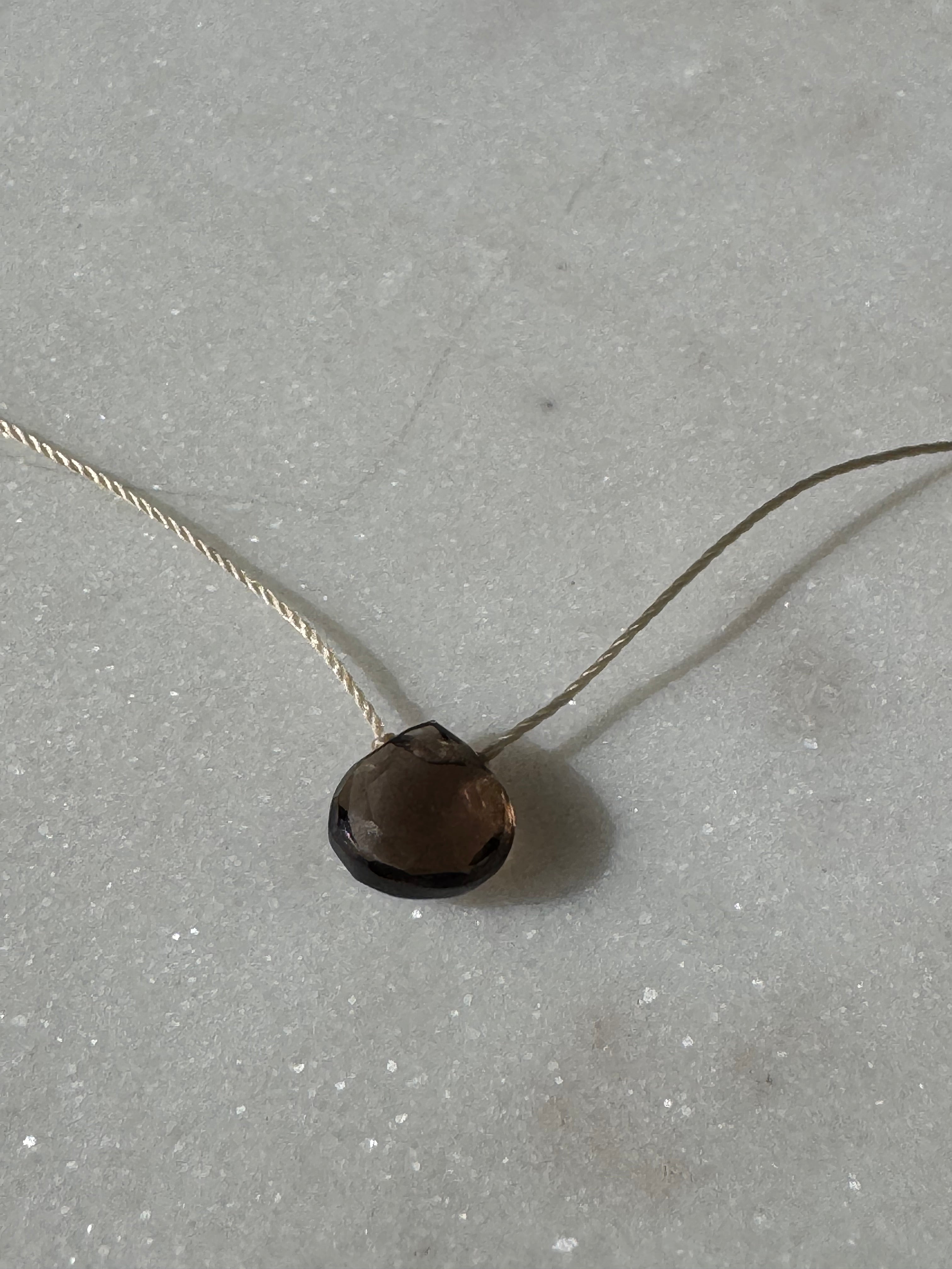 Not specified Necklaces Smokey Quartz Drop