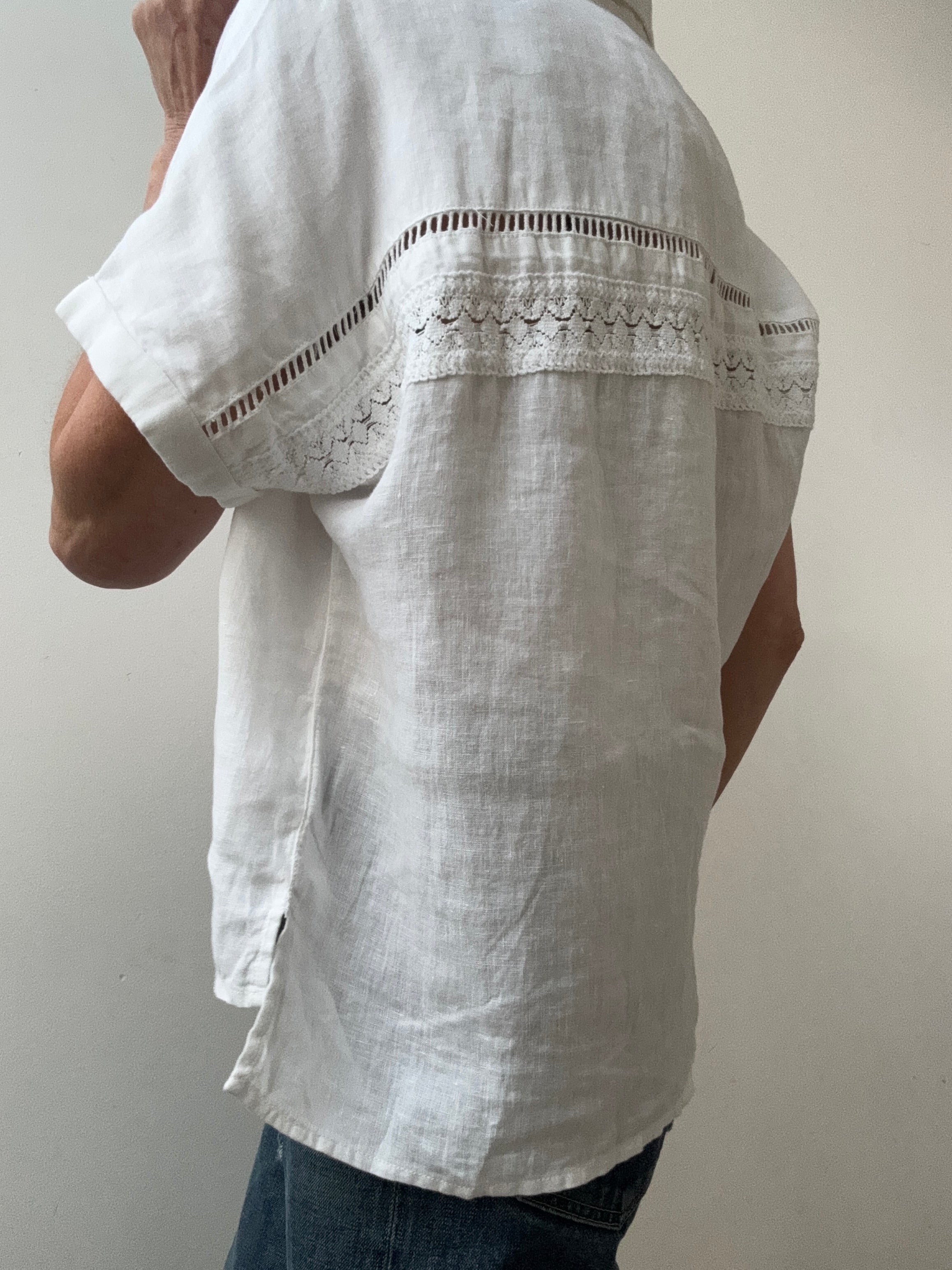 Not specified Shirts Joie Embroidered Linen Shirt White